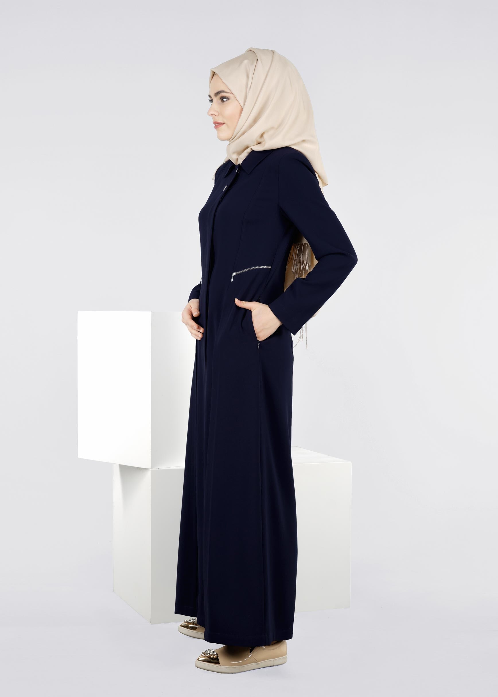 Tesettür giyim LACİVERT 1092 NEW SUZANNA PARDESÜ 40/48 TEK42
