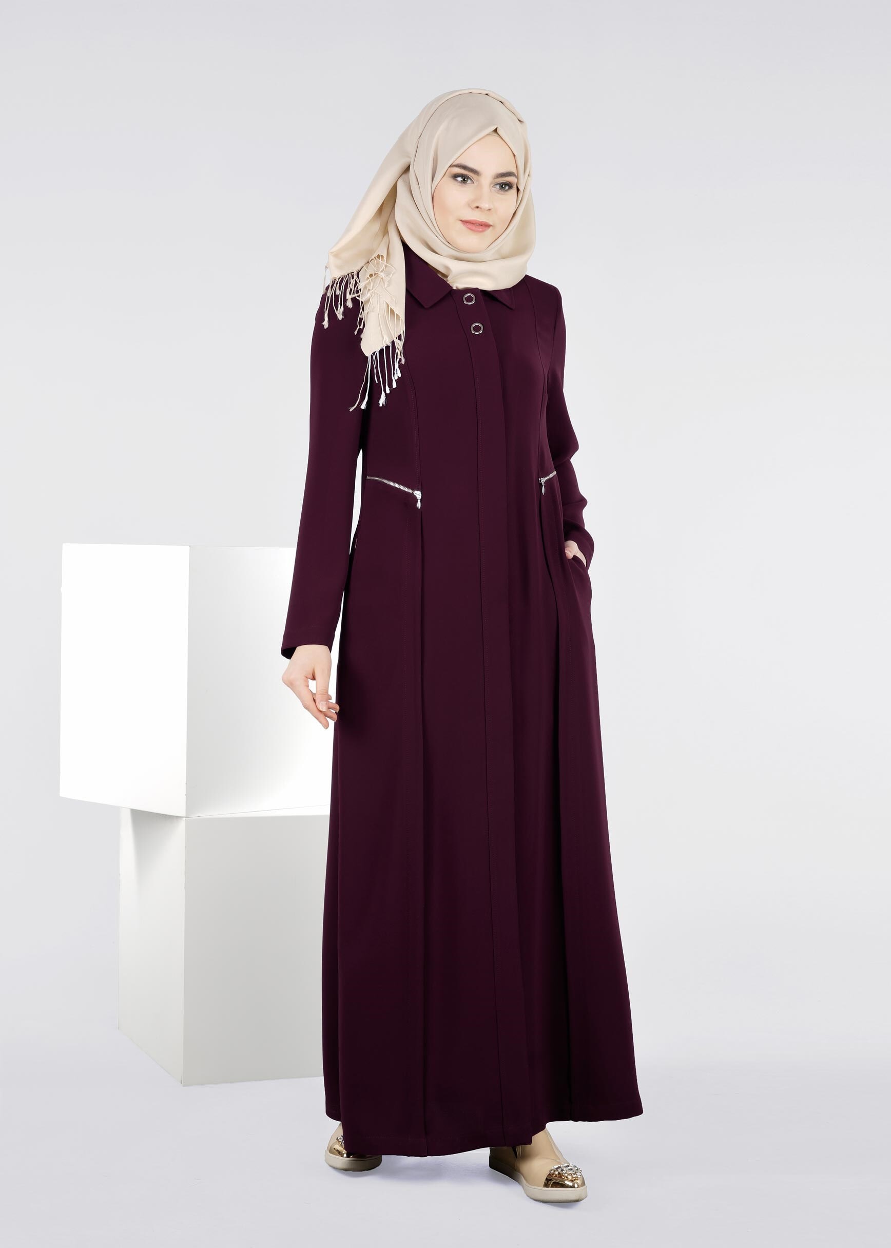 Tesettür giyim BORDO 1092 NEW SUZANNA PARDESÜ 40/48 TEK42