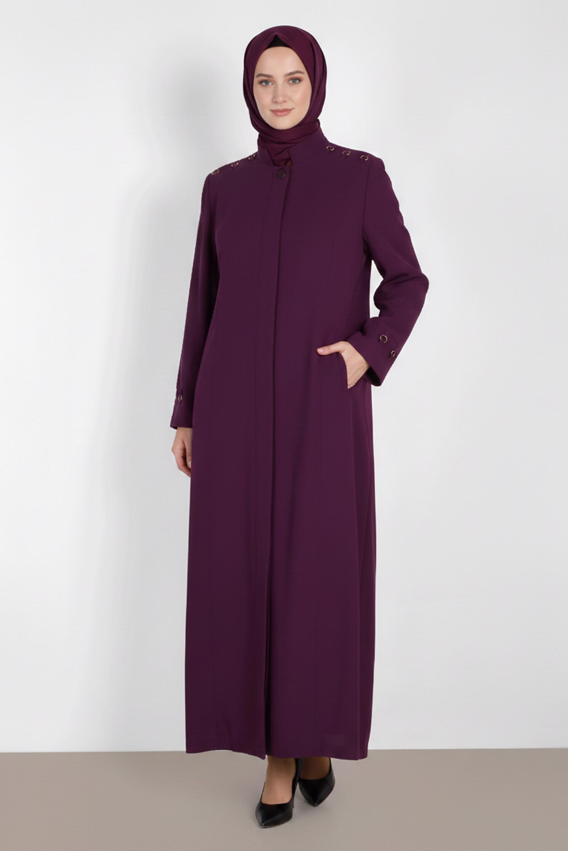 Tesettür giyim MÜRDÜM DÜĞME DETAYLI PARDESÜ 1100