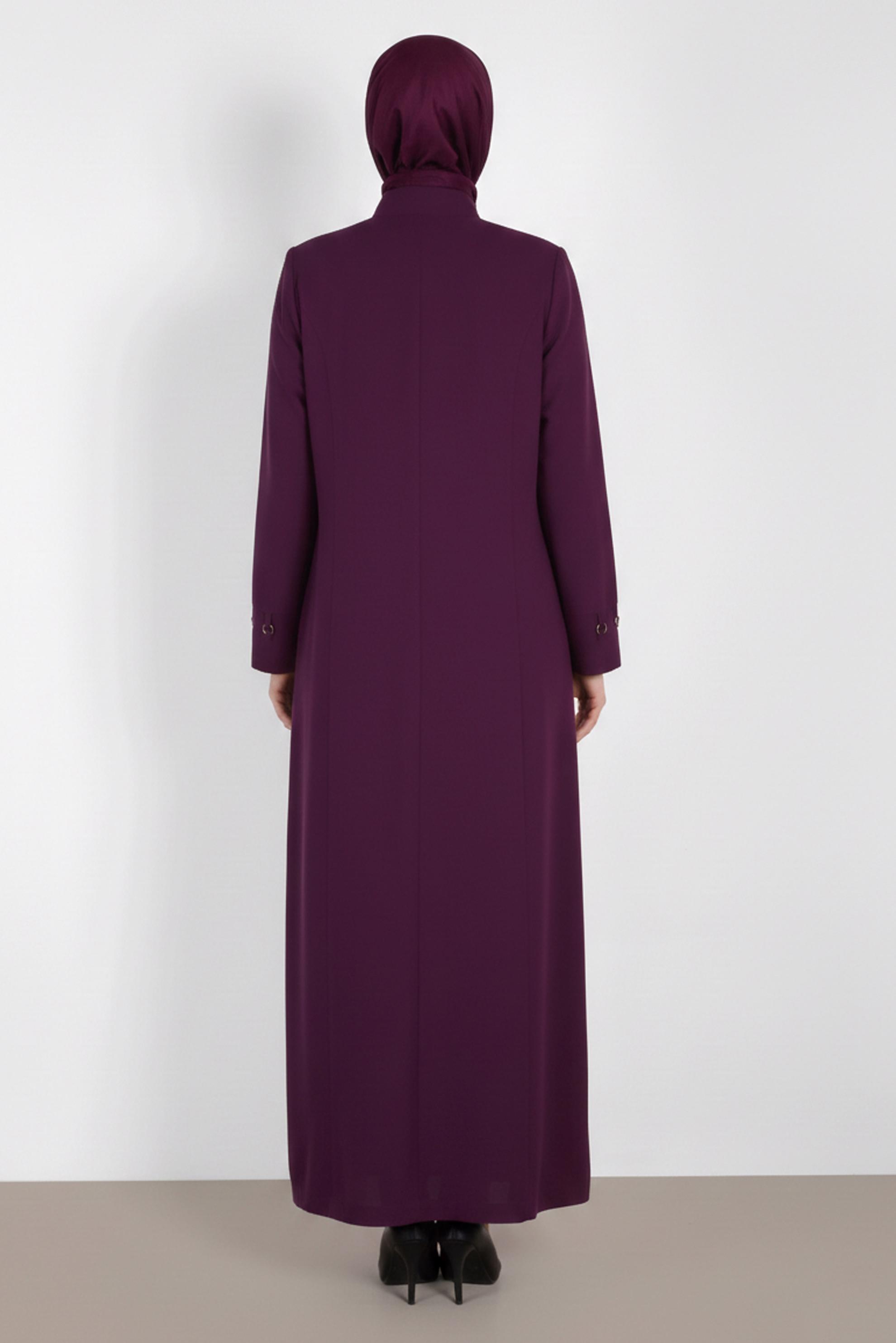 Tesettür giyim MÜRDÜM DÜĞME DETAYLI PARDESÜ 1100