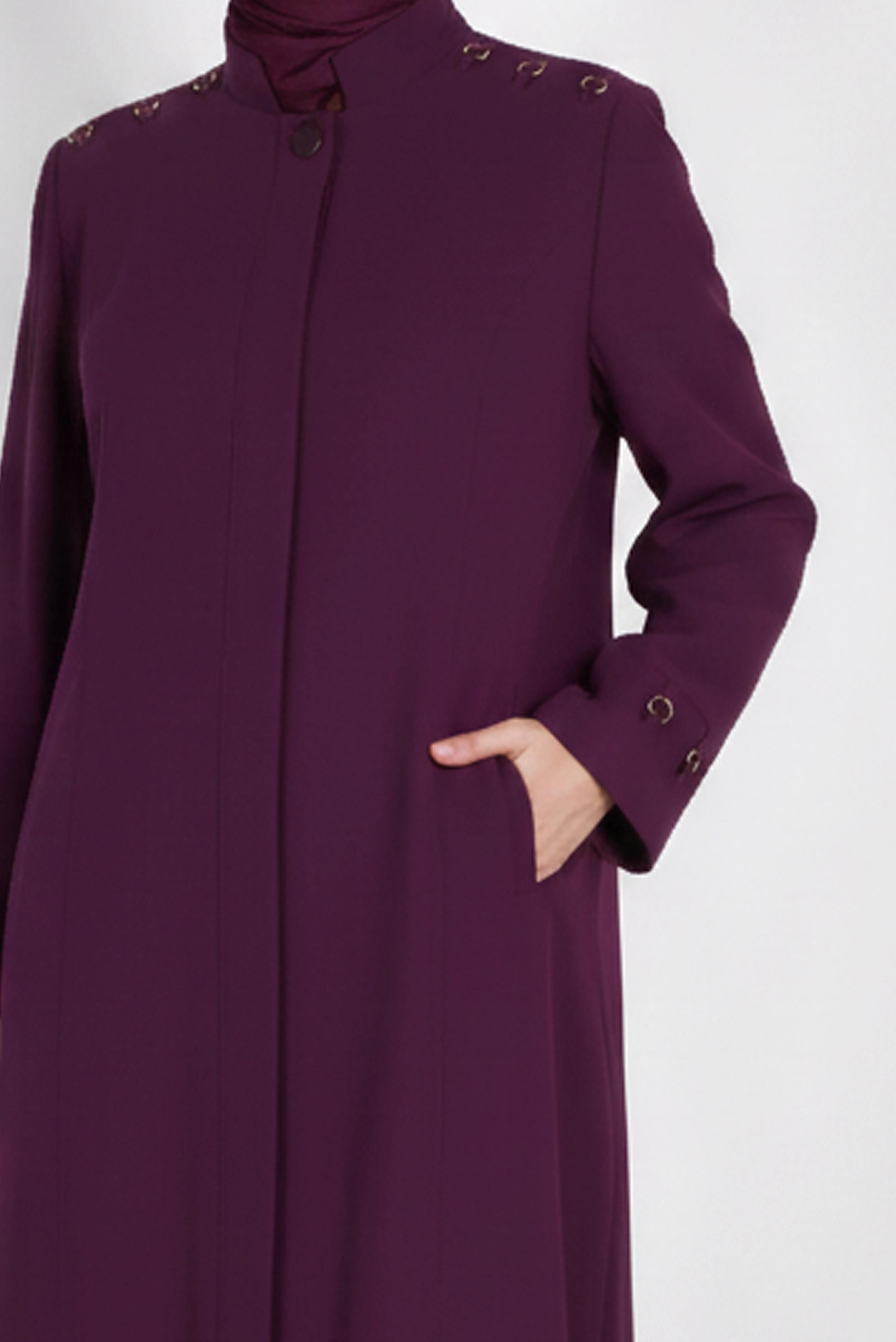 Tesettür giyim MÜRDÜM DÜĞME DETAYLI PARDESÜ 1100