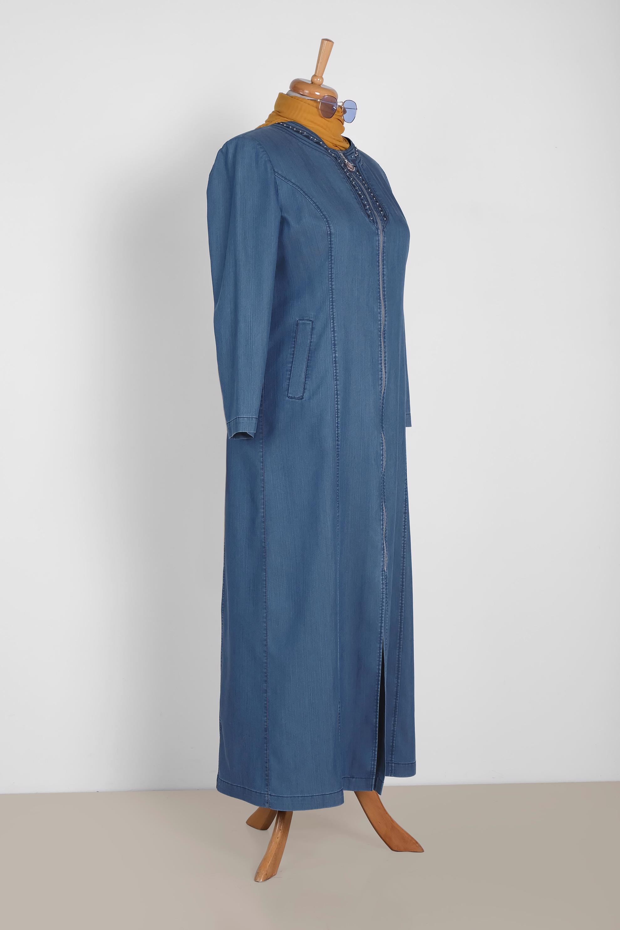 Tesettür giyim LACİVERT 1101 MARTİNİC PARDESÜ 44/52