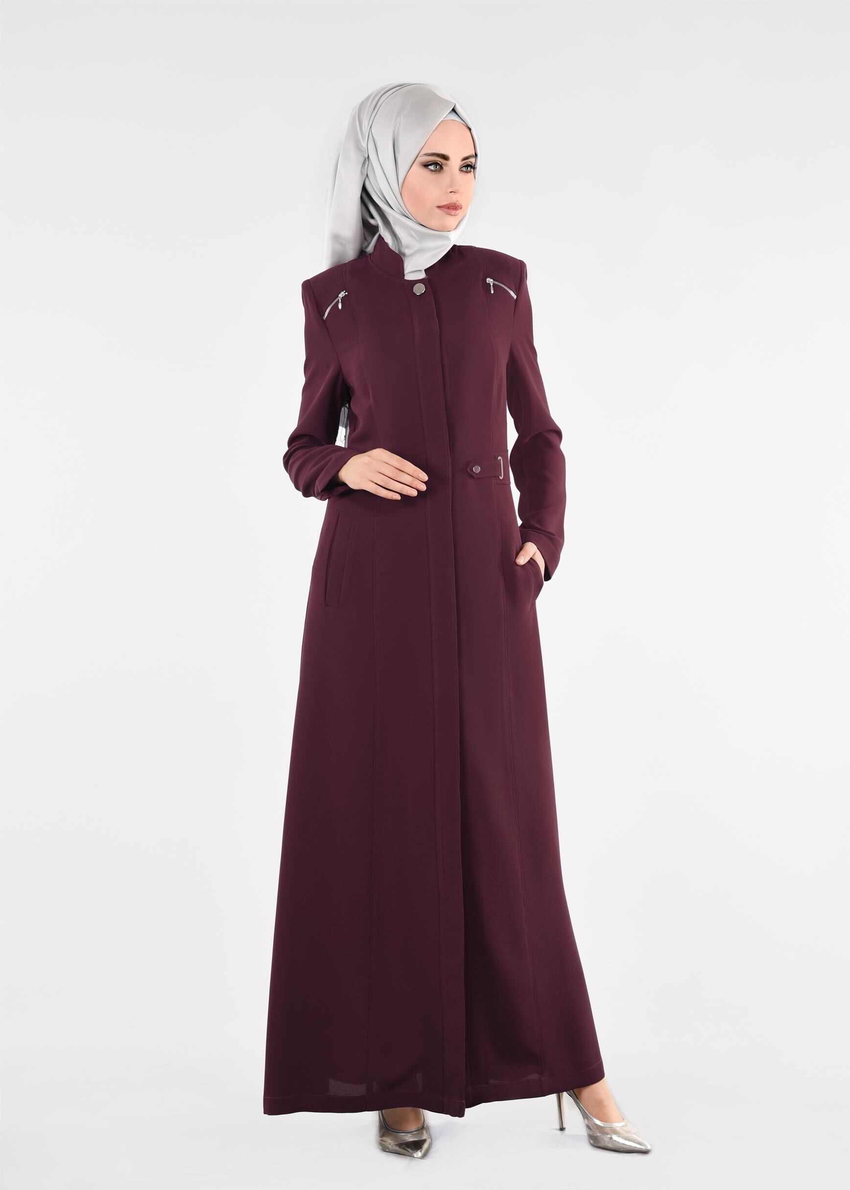 Tesettür giyim MÜRDÜM 1106 MİLAS PARDESÜ 40/48 TEK38