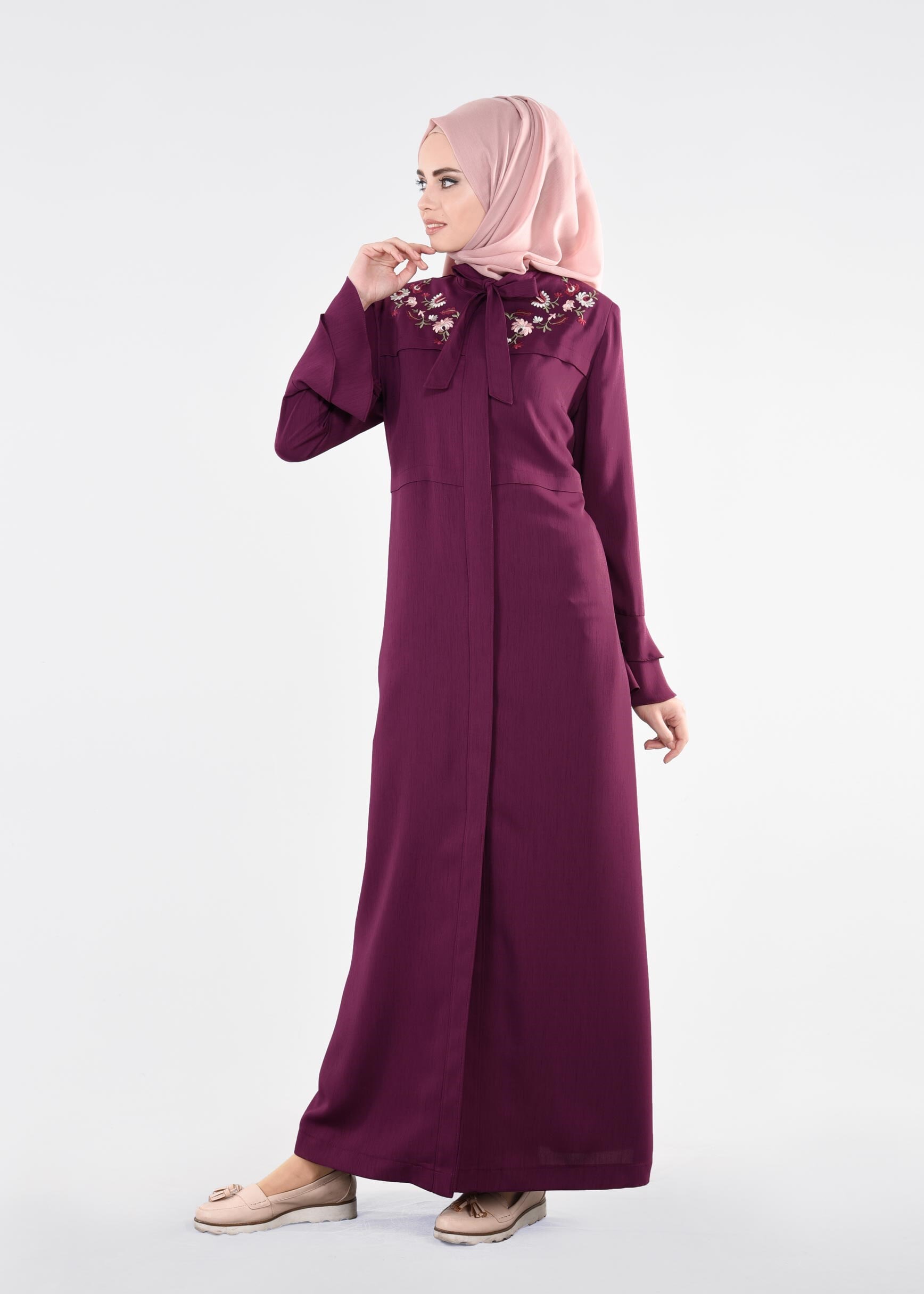 Tesettür giyim MÜRDÜM 1107 NEW DEFNE PARDESÜ 40/46 TEK38