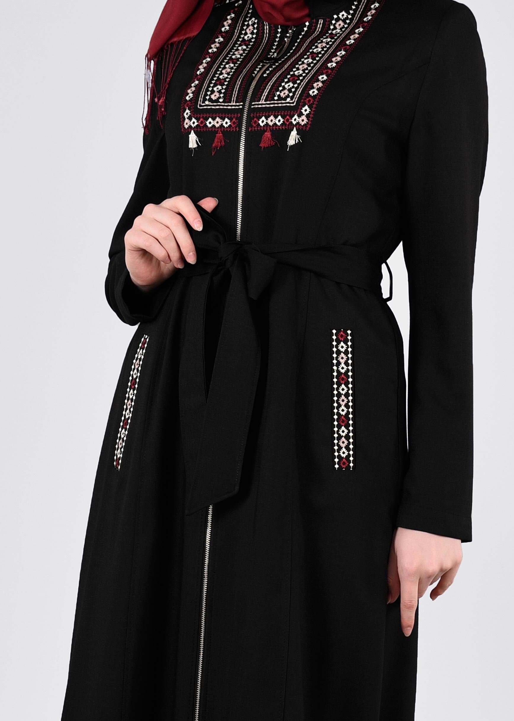 Tesettür giyim SİYAH 1108 NEW SHİNE PARDESÜ 40/48 TEK38