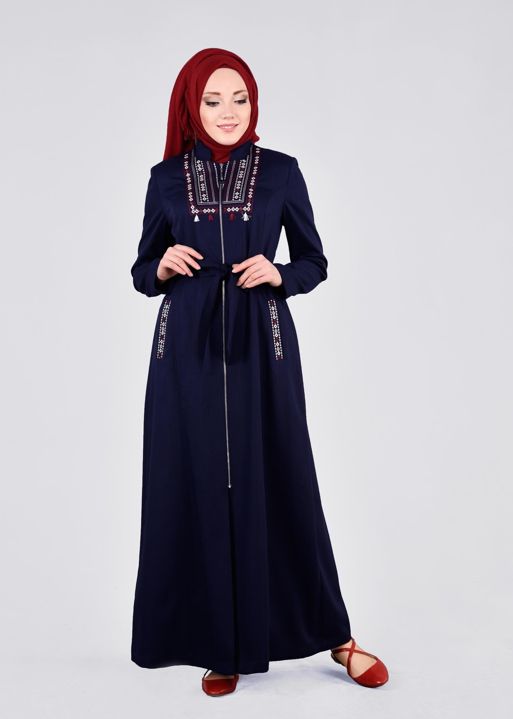 Tesettür giyim LACİVERT 1108 NEW SHİNE PARDESÜ 40/48 TEK38