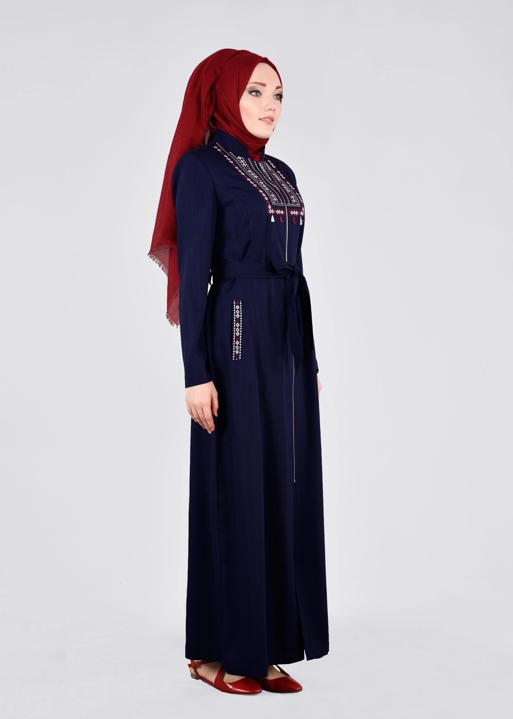 Tesettür giyim LACİVERT 1108 NEW SHİNE PARDESÜ 40/48 TEK38