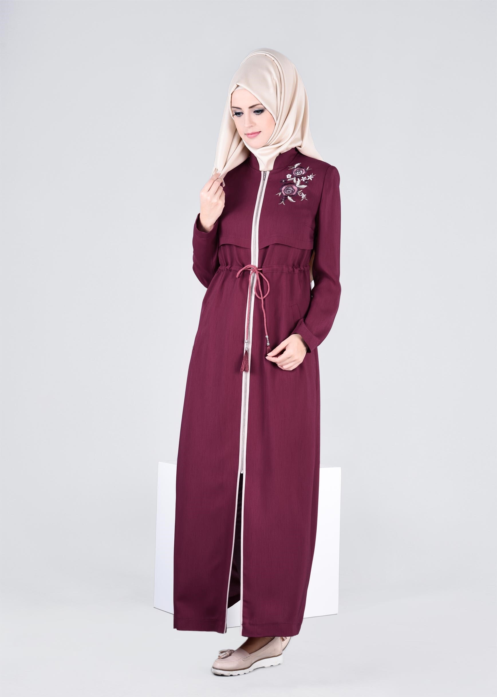 Tesettür giyim MOR 1111 NEW DEFNE PARDESÜ 38/46