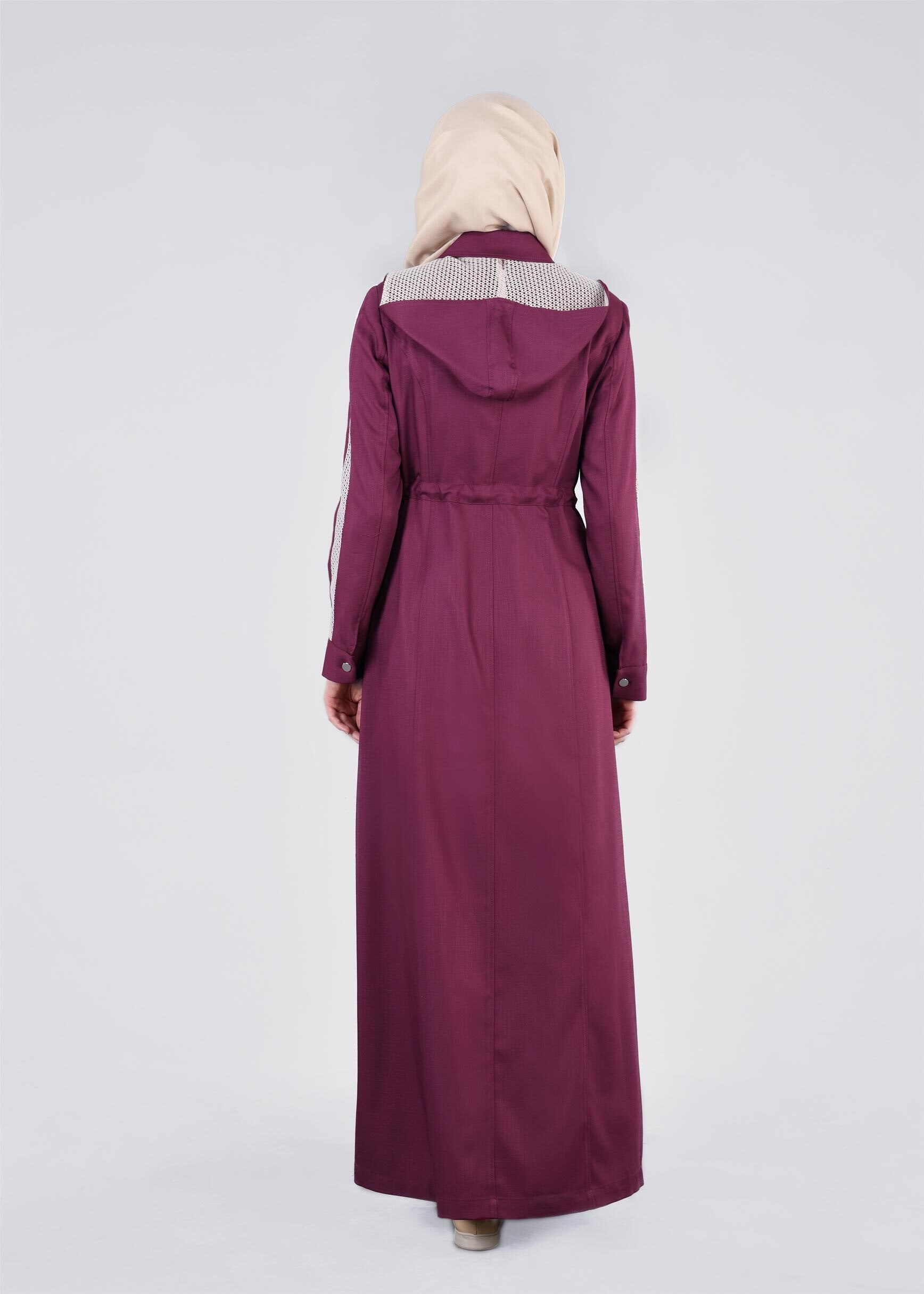 Tesettür giyim MOR  DESENLİ PARDESÜ 1113