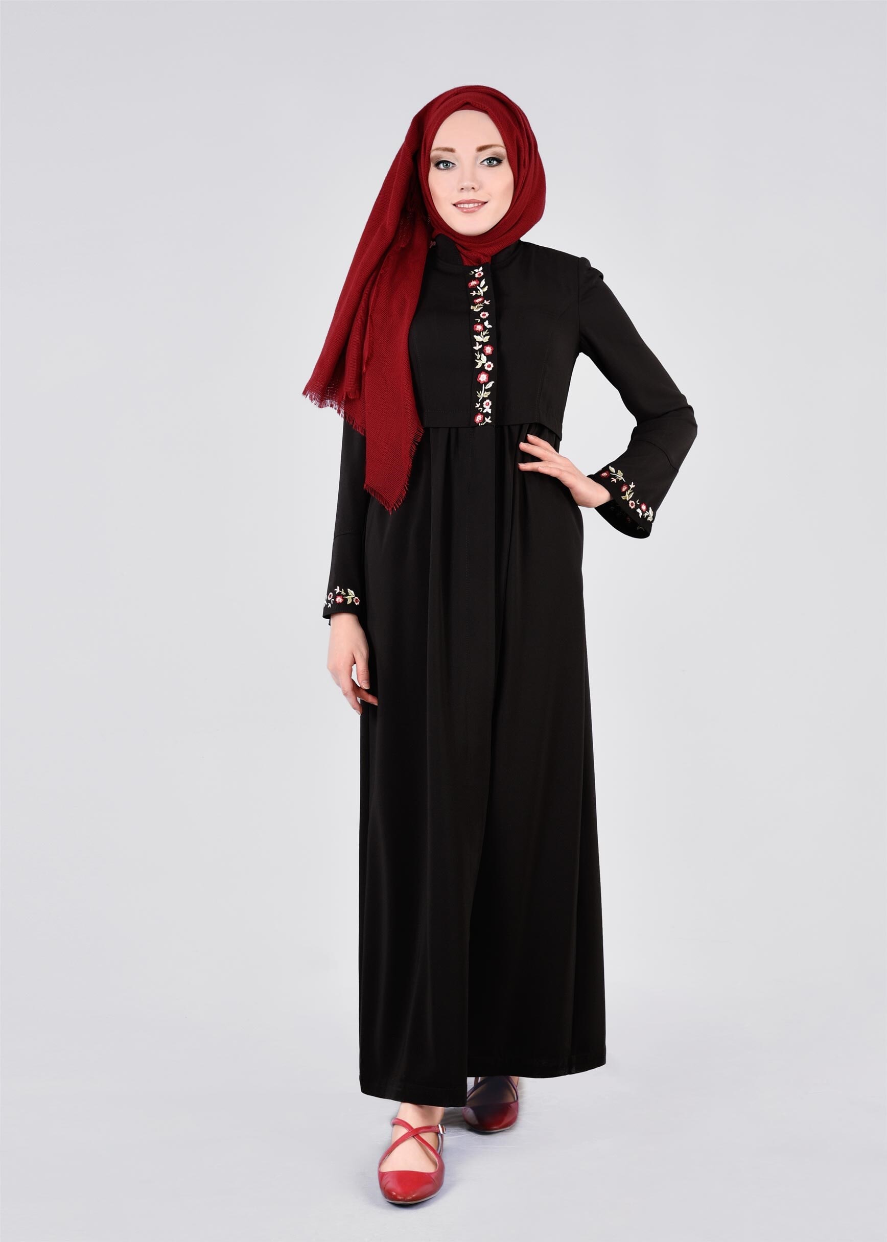 Tesettür giyim SİYAH 1121 FARAH 6288 PARDESÜ 38/46 TEK40