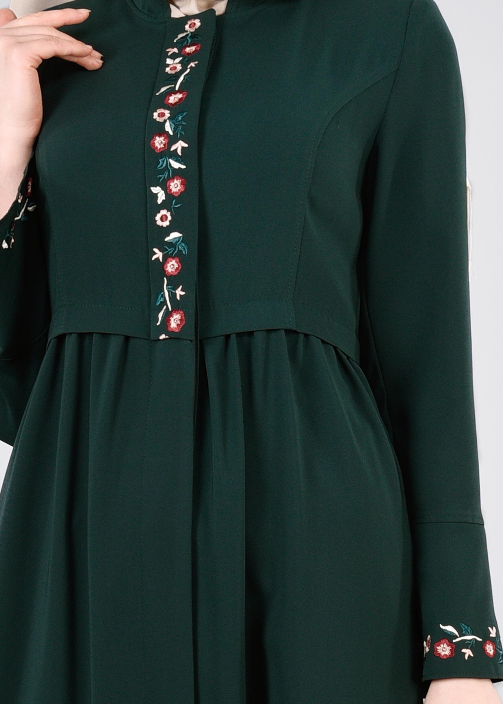 Tesettür giyim YEŞİL 1121 FARAH 6288 PARDESÜ 38/46 TEK40