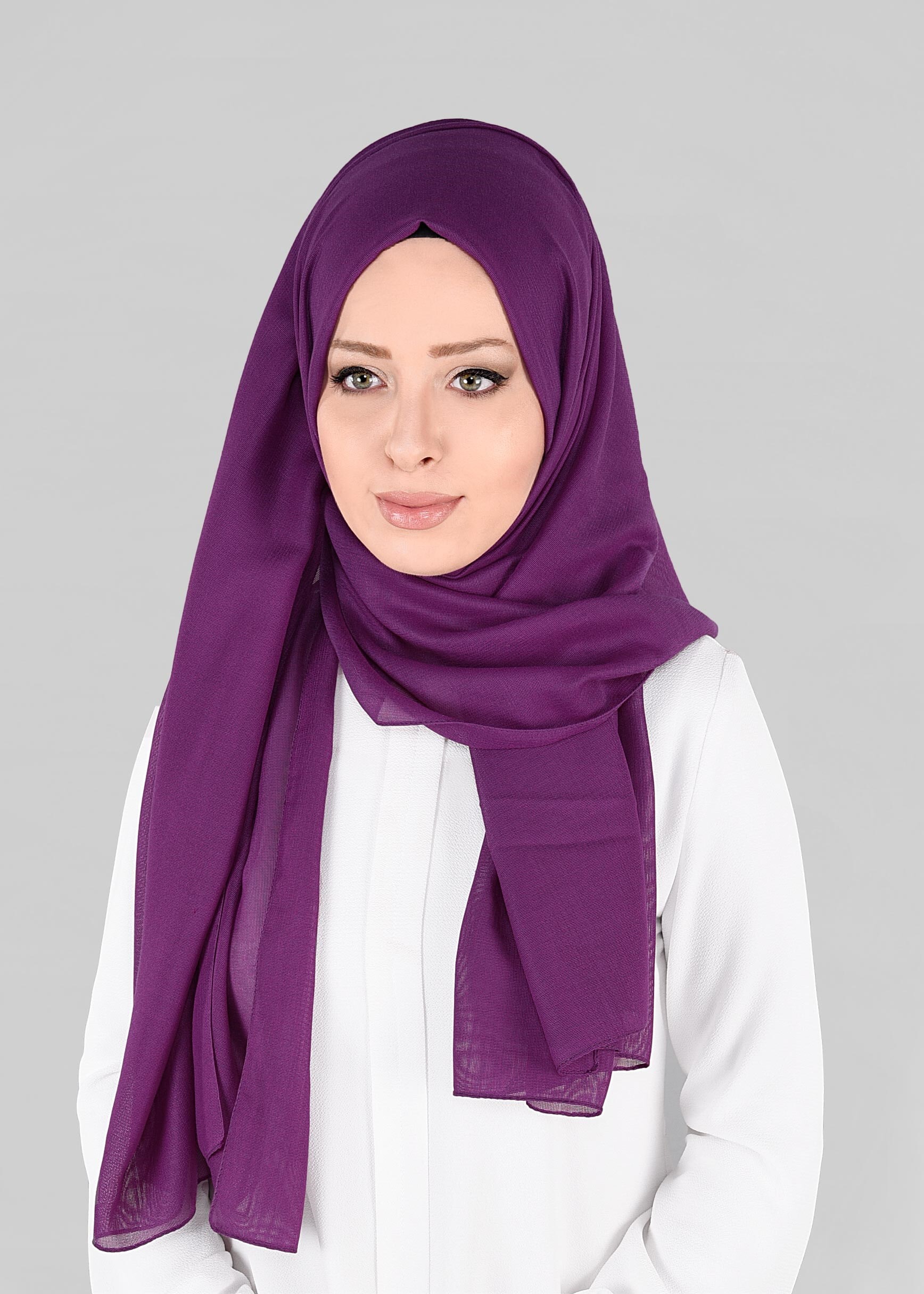 Tesettür giyim MOR 9847 ALVİNA DİKİŞLİ KETEN ŞAL