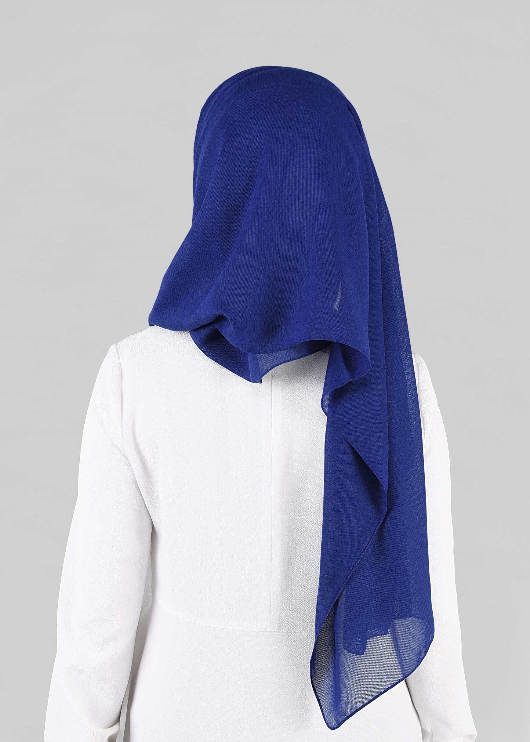 Tesettür giyim LACİVERT 9847 ALVİNA DİKİŞLİ KETEN ŞAL