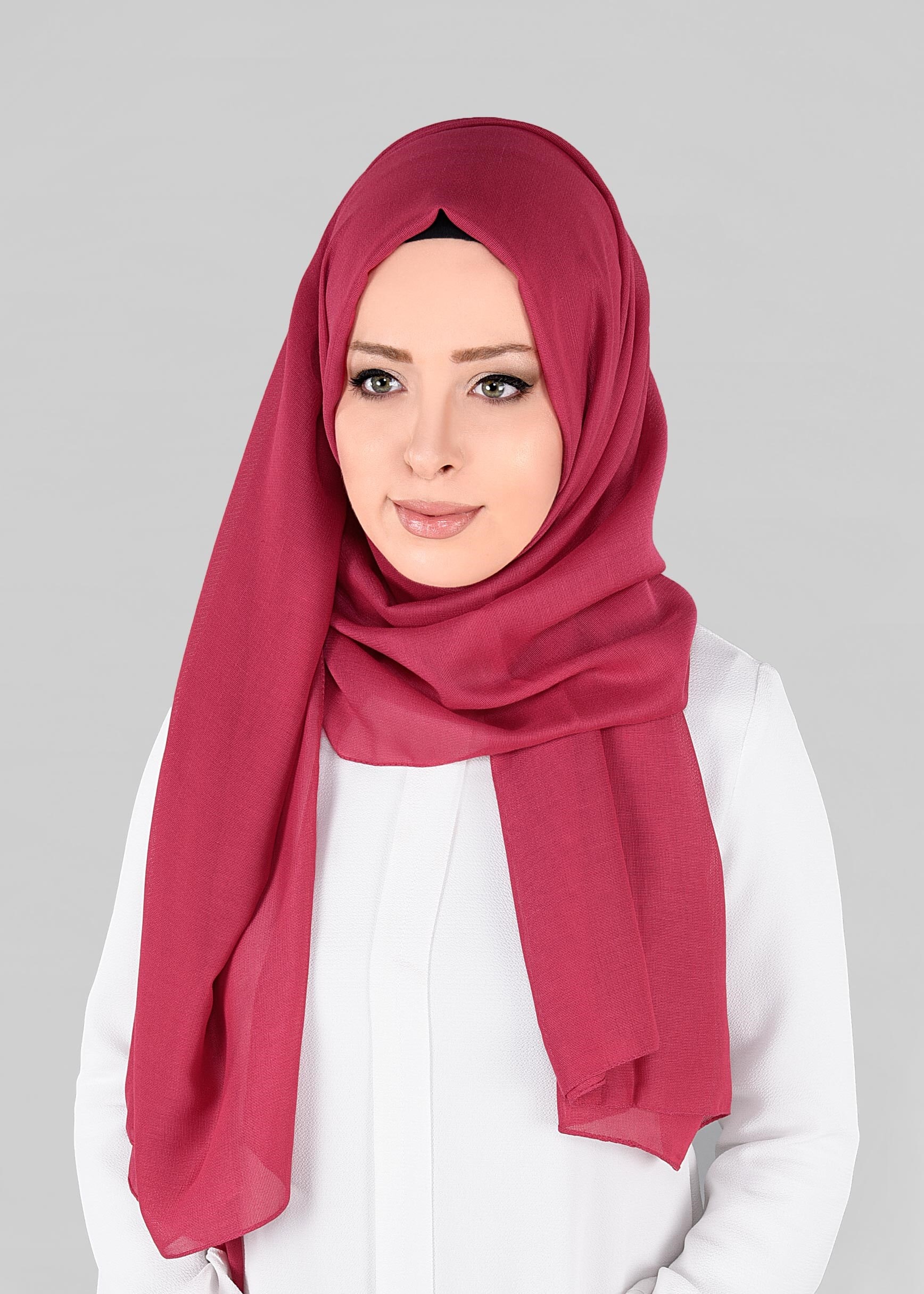 Tesettür giyim MOR 9847 ALVİNA DİKİŞLİ KETEN ŞAL