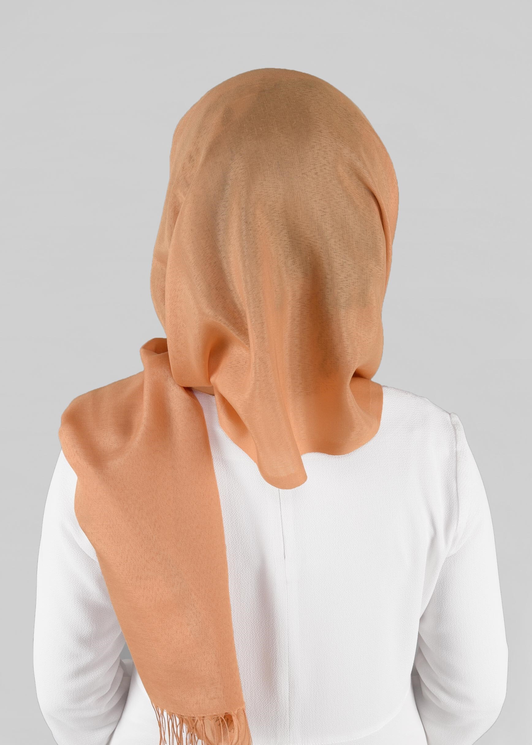 Tesettür giyim PUDRA ALVİNA PÜSKÜLLÜ ŞAL 9856