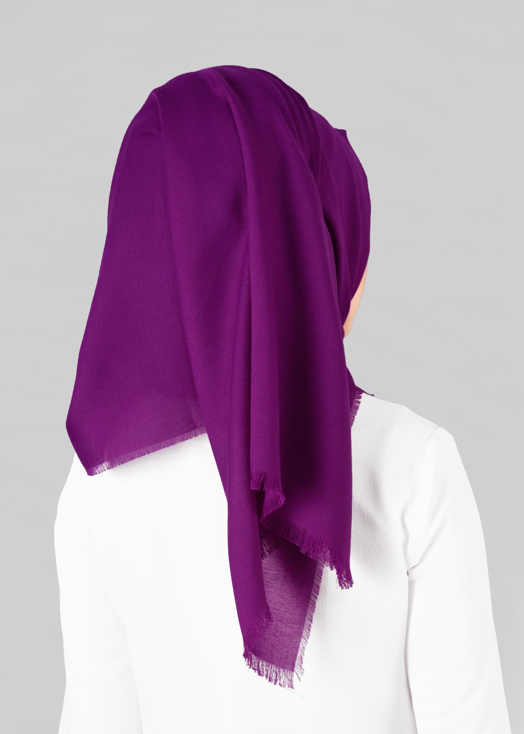 Tesettür giyim MOR ALVİNA DÜZ BOYA ÇİFT TELLİ ŞAL 9866 