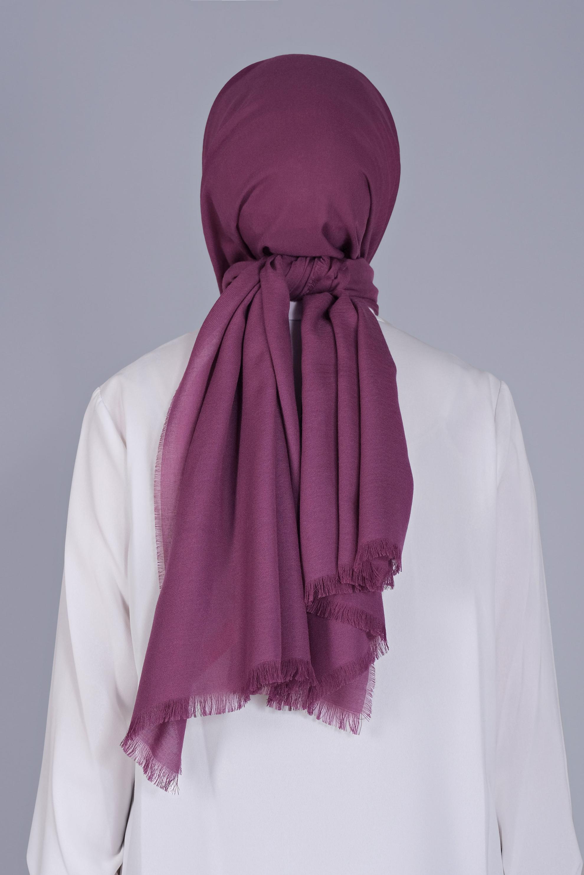 Tesettür giyim PEMBE ALVİNA DÜZ BOYA ÇİFT TELLİ ŞAL 9866 