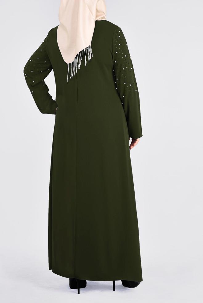 Tesettür giyim HAKİ 3374E VİRONA 2′Lİ ETEKLİ TAKIM 42/48 TEK40 - ALVİNA