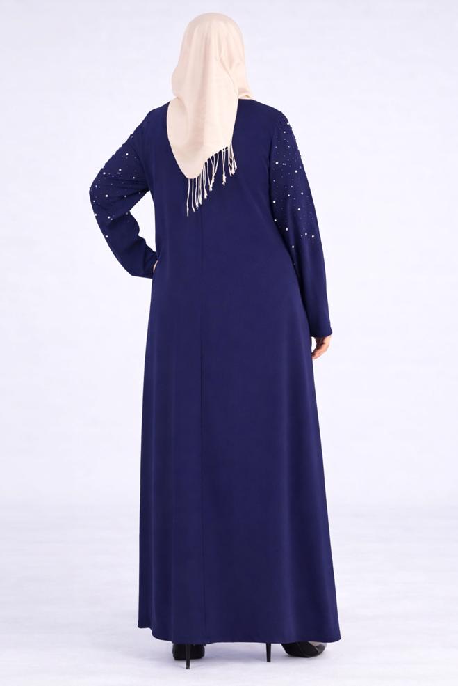 Hijab clothing NAVY BLUE GEM DETAILED SKIRTED SUIT 3374 - ALVİNA