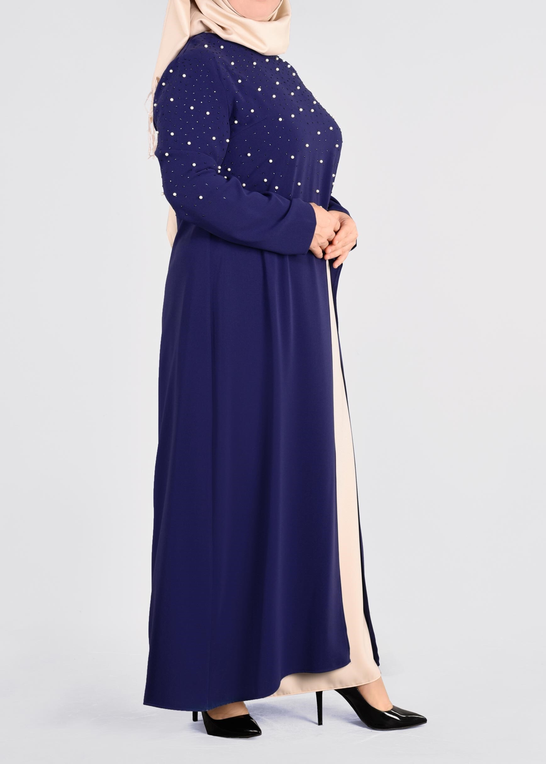 Tesettür giyim LACİVERT 3374E VİRONA 2′Lİ ETEKLİ TAKIM 42/48 TEK40
