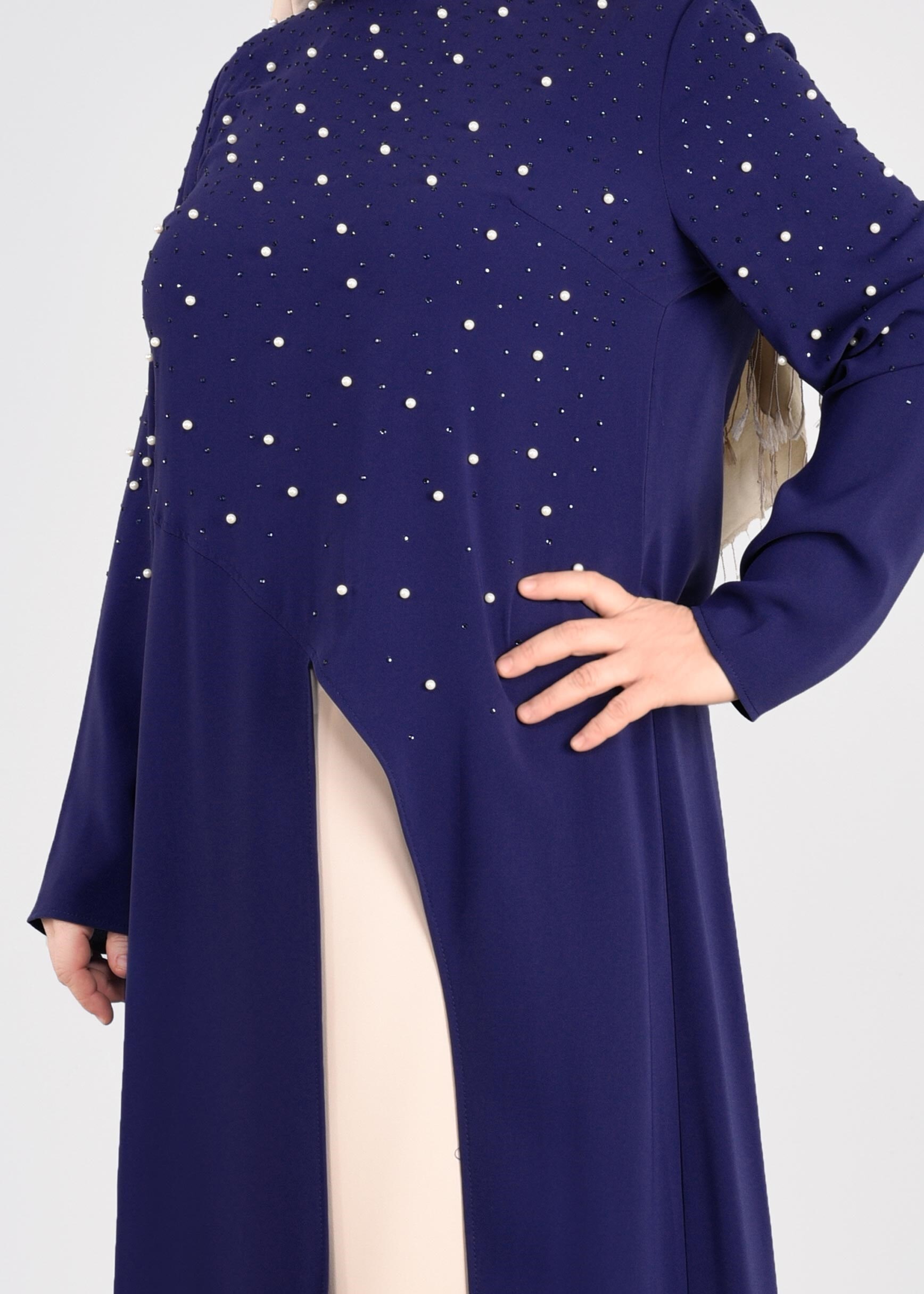 Tesettür giyim LACİVERT 3374E VİRONA 2′Lİ ETEKLİ TAKIM 42/48 TEK40