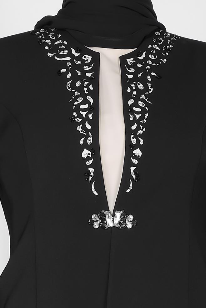 Hijab clothing BLACK 3387E KİWON 3&prime;LÜ ETEKLİ TAKIM 46/52 TEK44 - ALVİNA