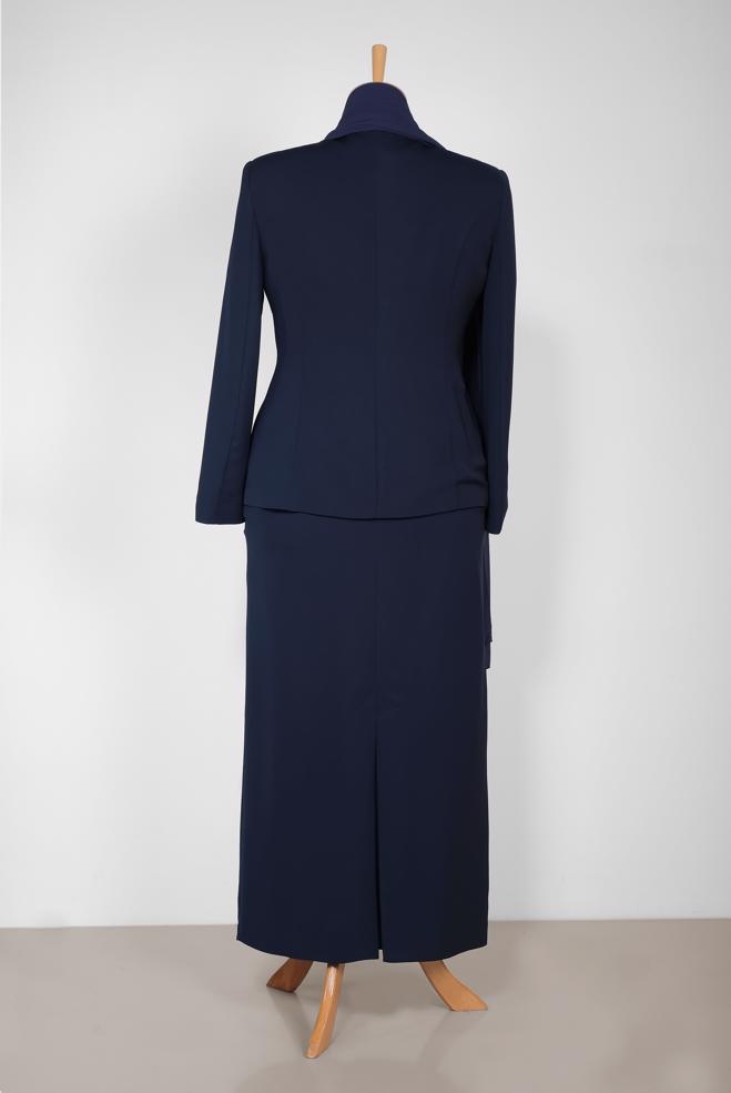 Hijab clothing NAVY BLUE 3387E KİWON 3&prime;LÜ ETEKLİ TAKIM 46/52 TEK44 - ALVİNA