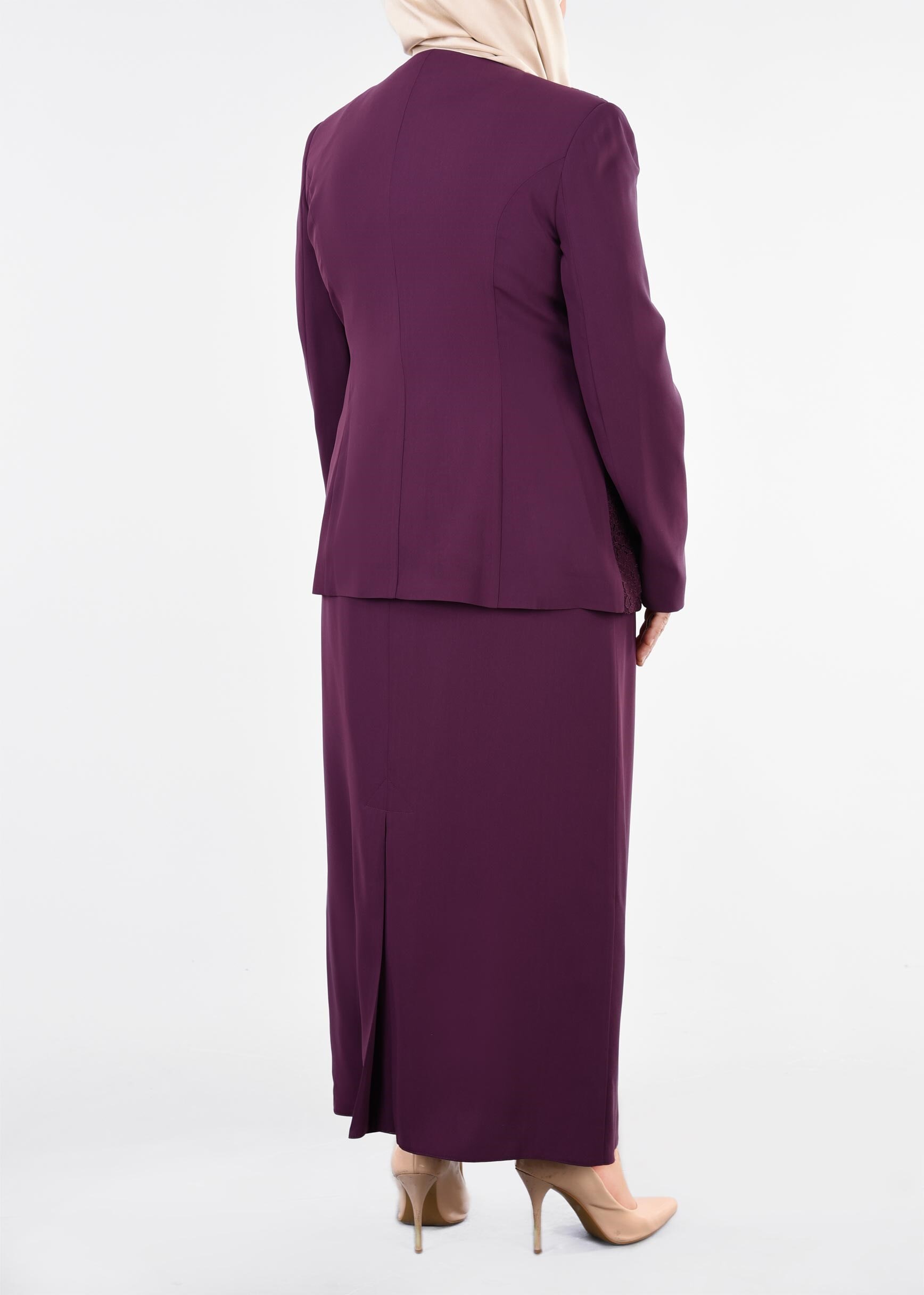 Tesettür giyim MOR 3391E ASLI 5929 3′LÜ ETEKLİ TAKIM 46/52 TEK44