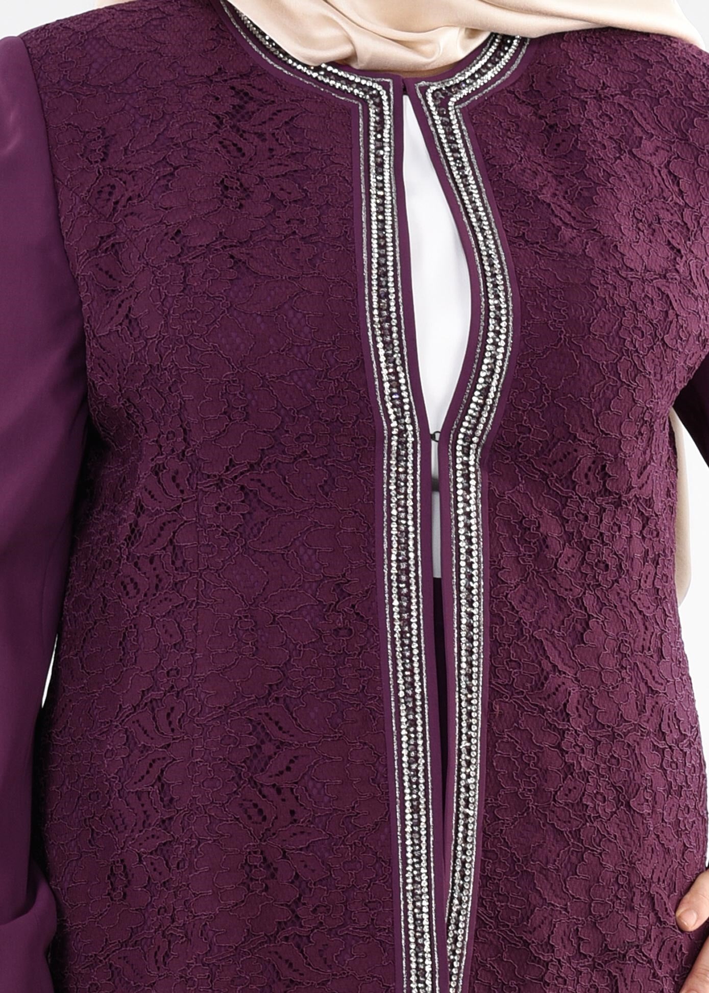 Tesettür giyim MOR 3391E ASLI 5929 3′LÜ ETEKLİ TAKIM 46/52 TEK44