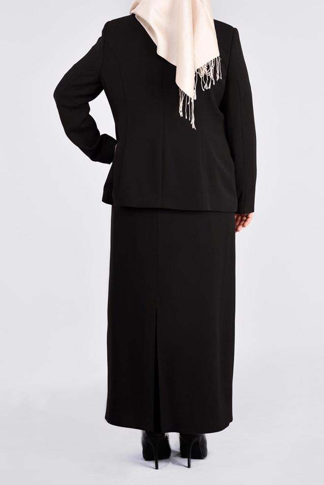 Vêtements hijab NOIR 3399E MARAL 5985 3′LÜ ETEKLİ TAKIM 46/52 TEK44 - ALVİNA