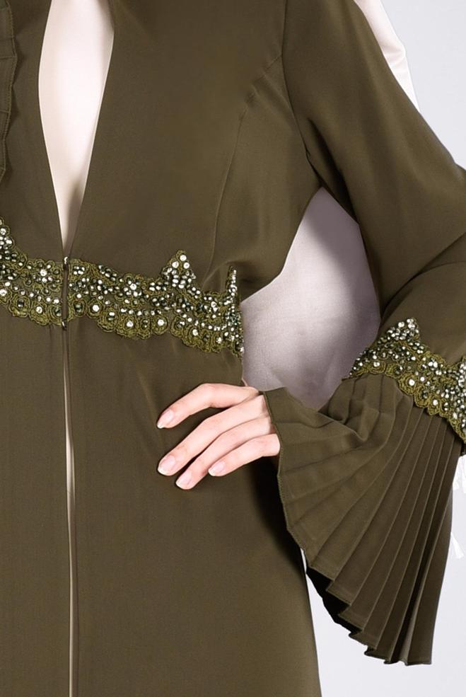 Vêtements hijab KAKI 3379 VİRONA 2′Lİ ELBİSELİ TAKIM 42/48 - ALVİNA