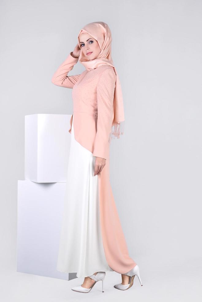 Hijab clothing POWDER 3385 ASLI 5929 2&prime;Lİ ELBİSELİ TAKIM 38/44 TEK42 - ALVİNA