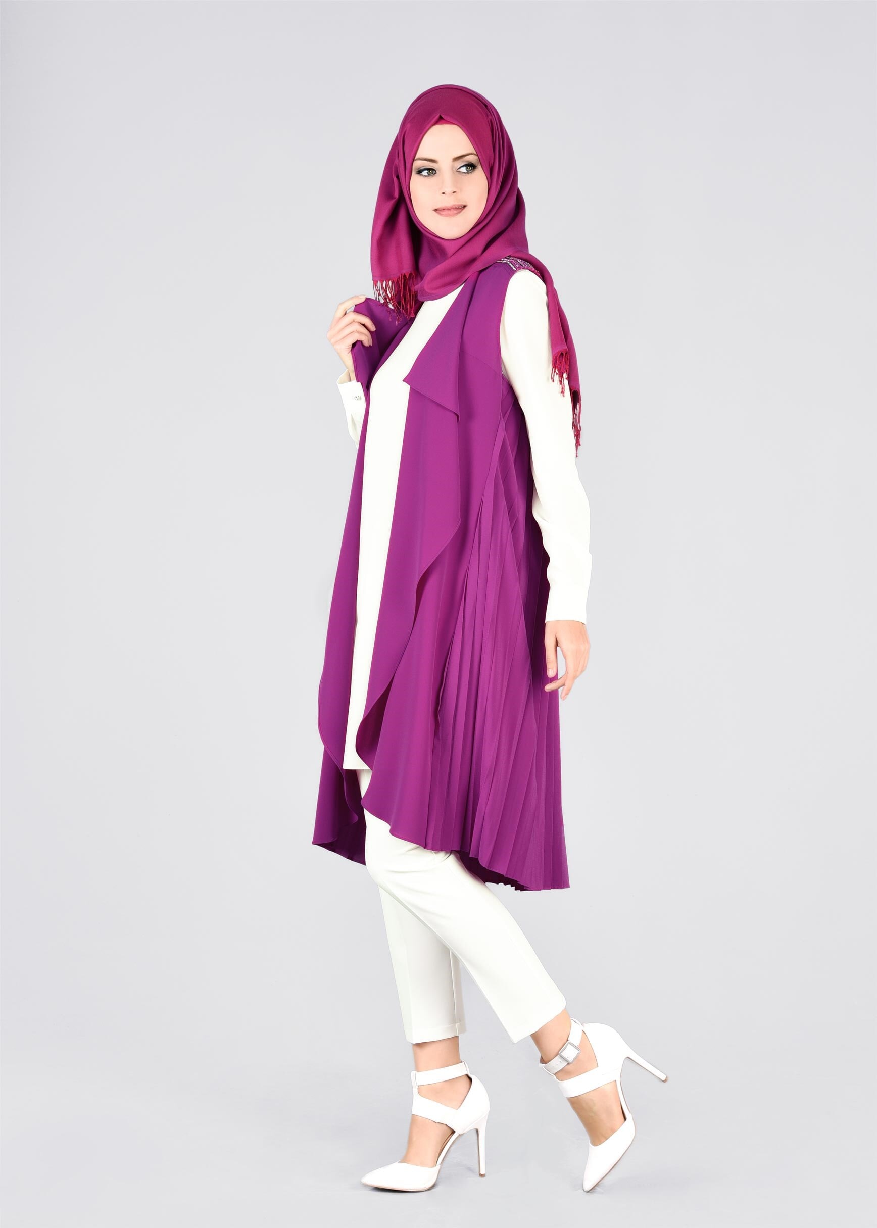 Tesettür giyim MOR 3365P CRİSS 3&prime;LÜ PANT.TAKIM 38/44 TEK40