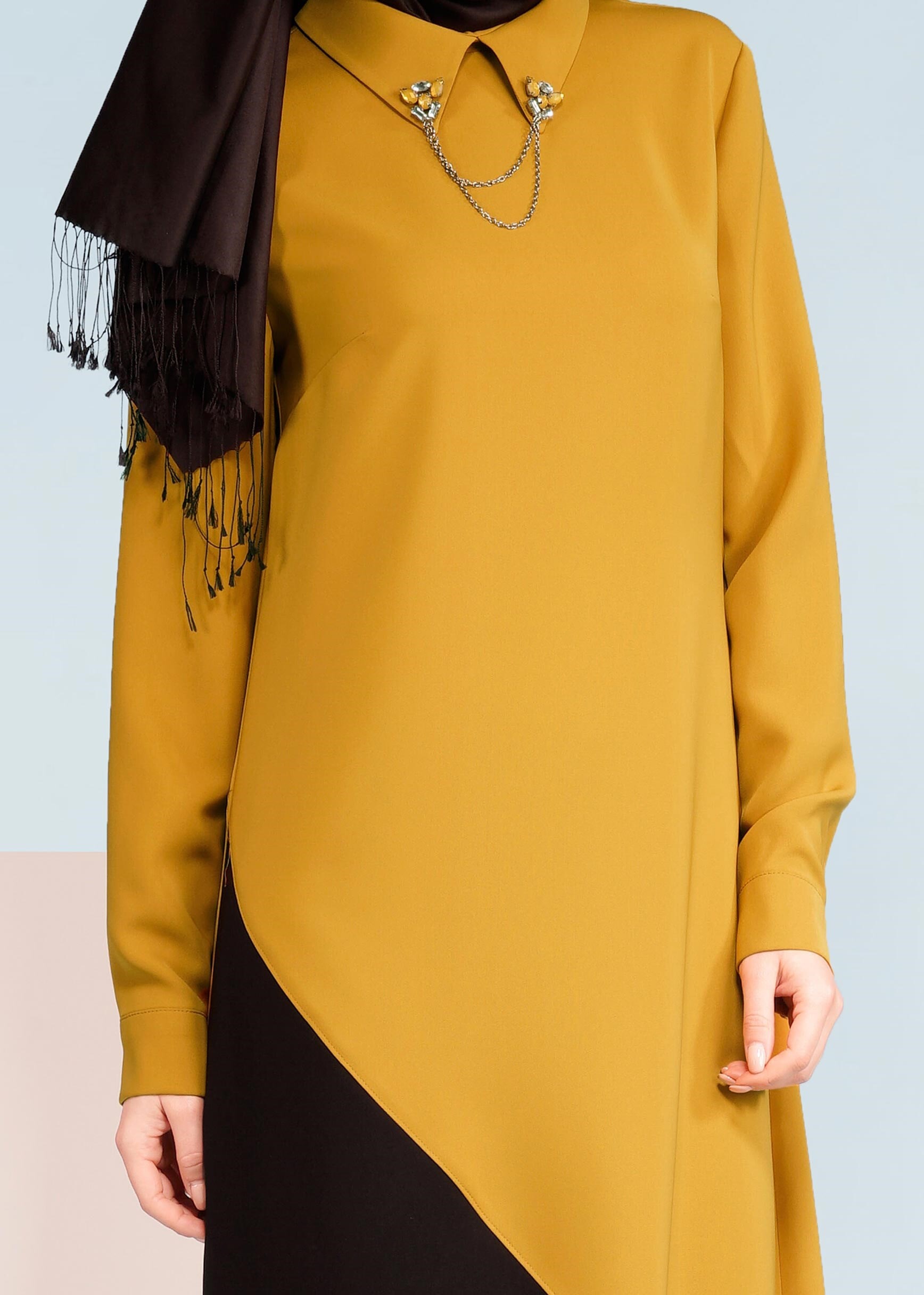 Tesettür giyim SARI 3368P KİWON 2&prime;Lİ PANT.TAKIM 38/46 TEK40