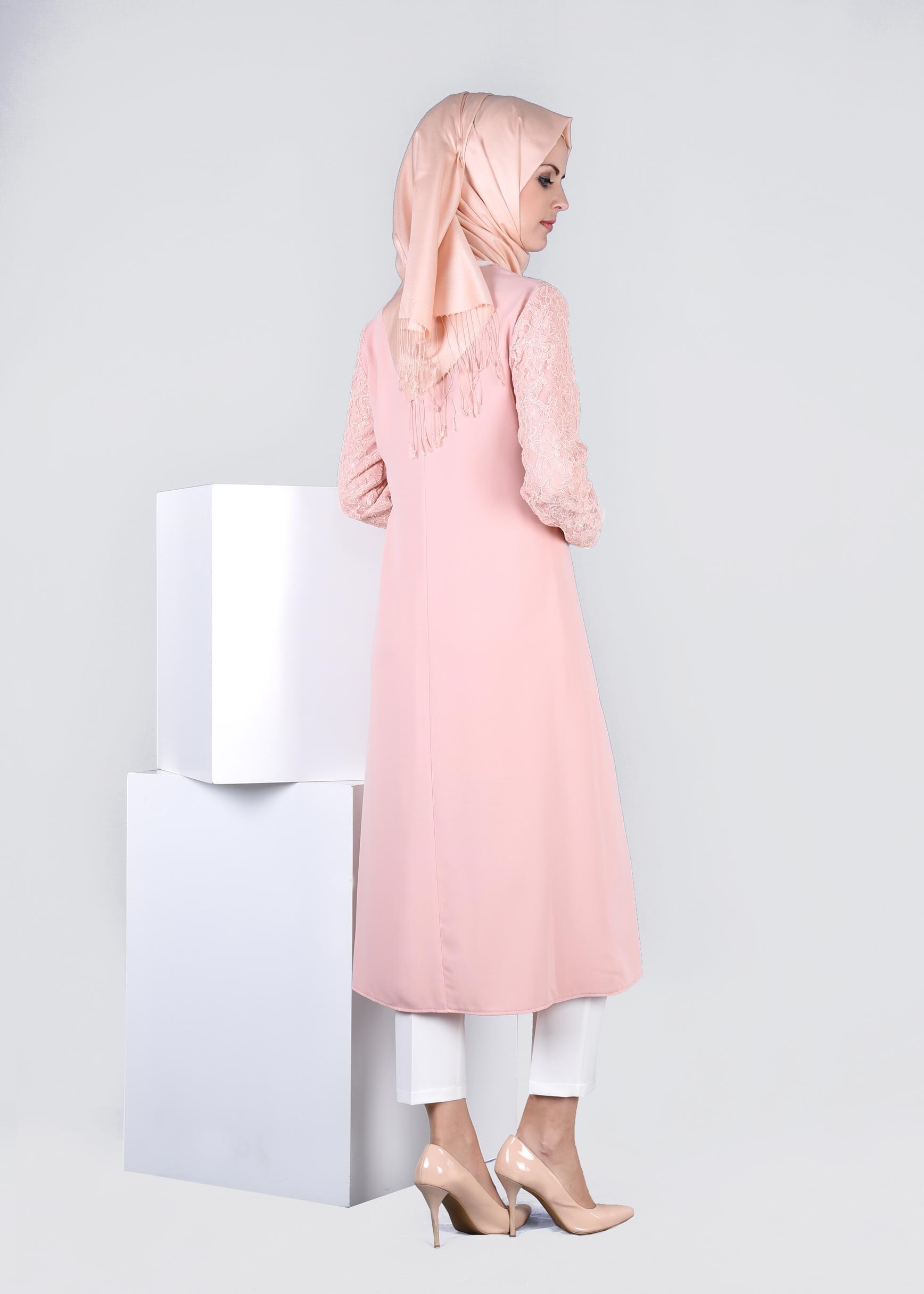 Tesettür giyim PUDRA 3375P ASLI 5929 3&prime;LÜ PANT.TAKIM 38/46