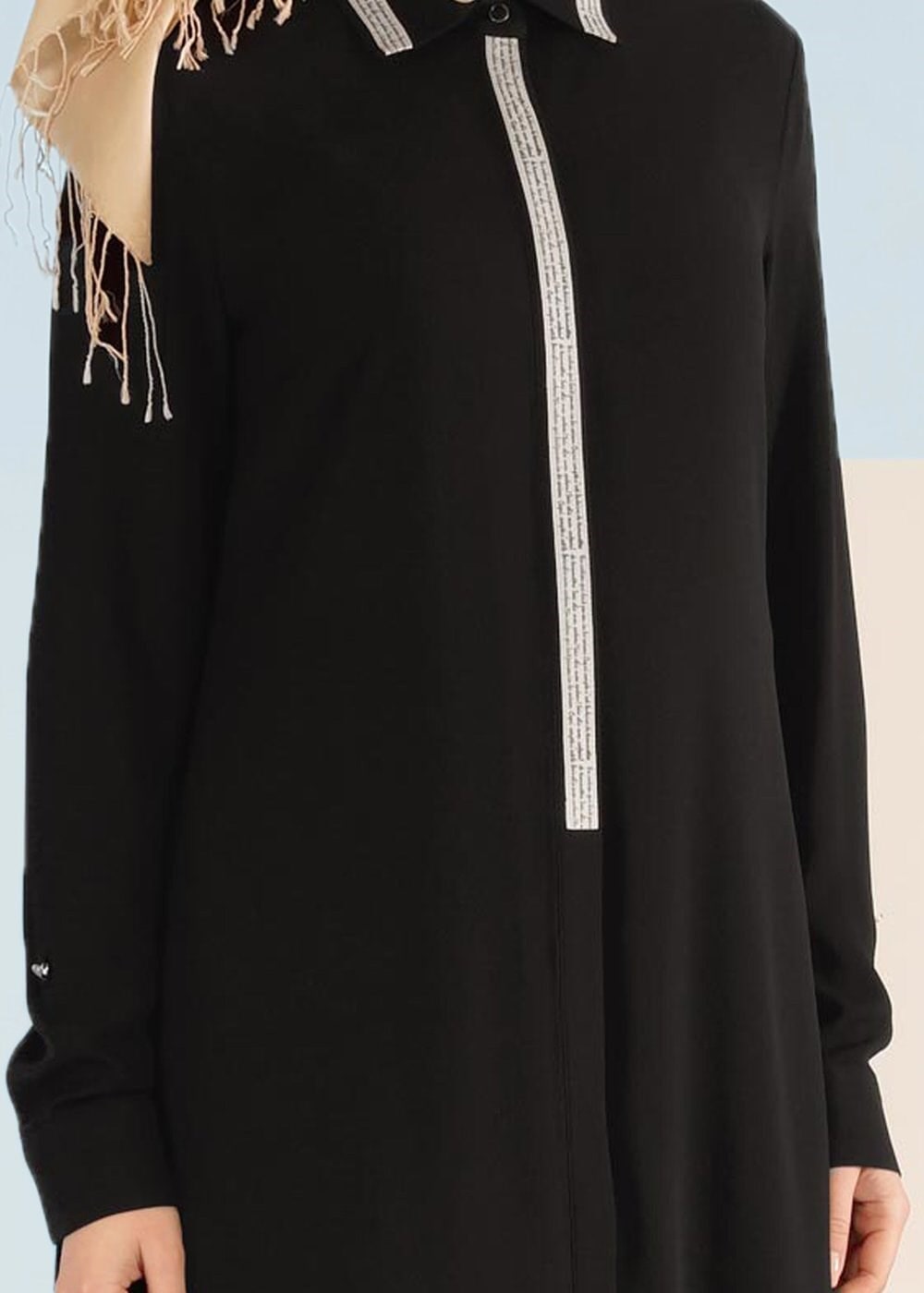 Tesettür giyim SİYAH 4107 NİŞANTAŞI 2&prime;Lİ PANT.TAKIM 38/46 TEK42