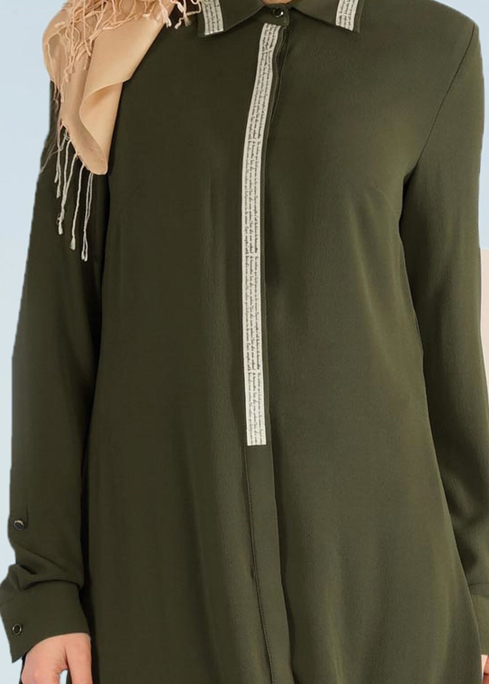 Tesettür giyim HAKİ 4107 NİŞANTAŞI 2&prime;Lİ PANT.TAKIM 38/46 TEK42