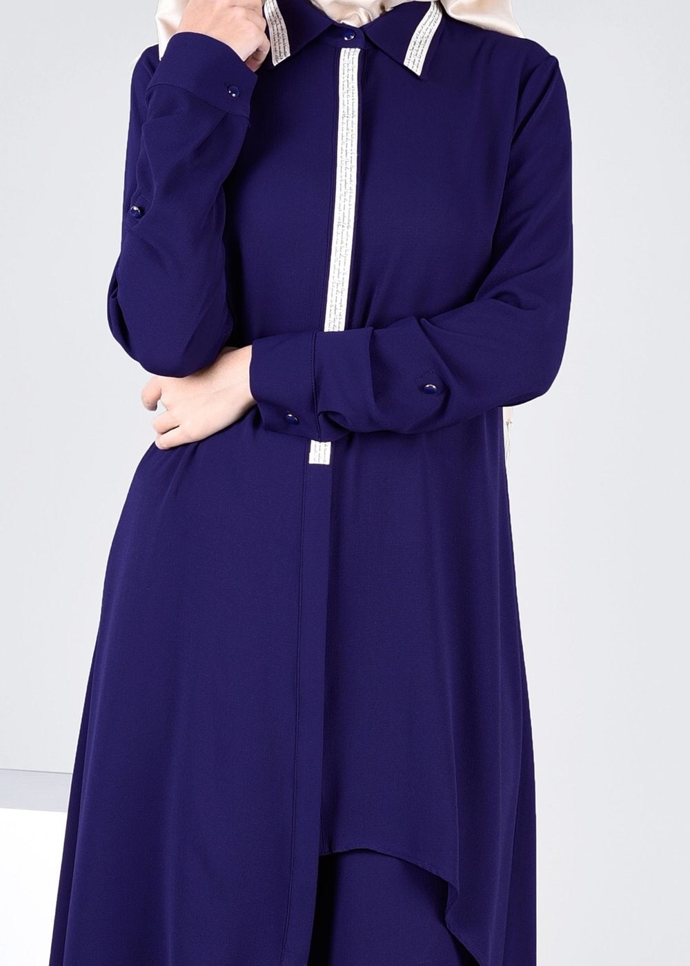 Tesettür giyim LACİVERT 4107 NİŞANTAŞI 2&prime;Lİ PANT.TAKIM 38/46 TEK42