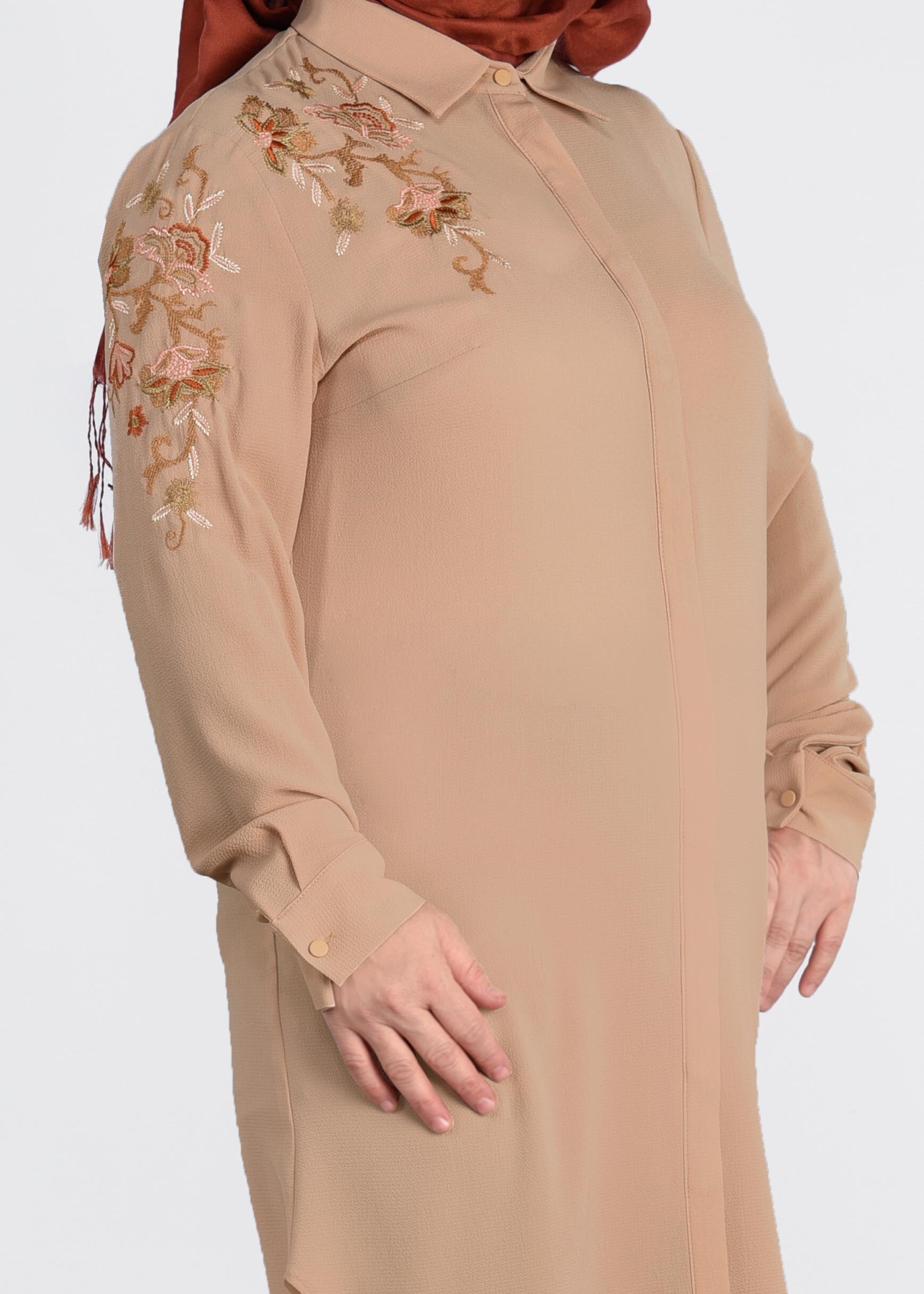 Tesettür giyim BEJ 2679 SEMİRAMİS TUNİK 44/52 TEK42