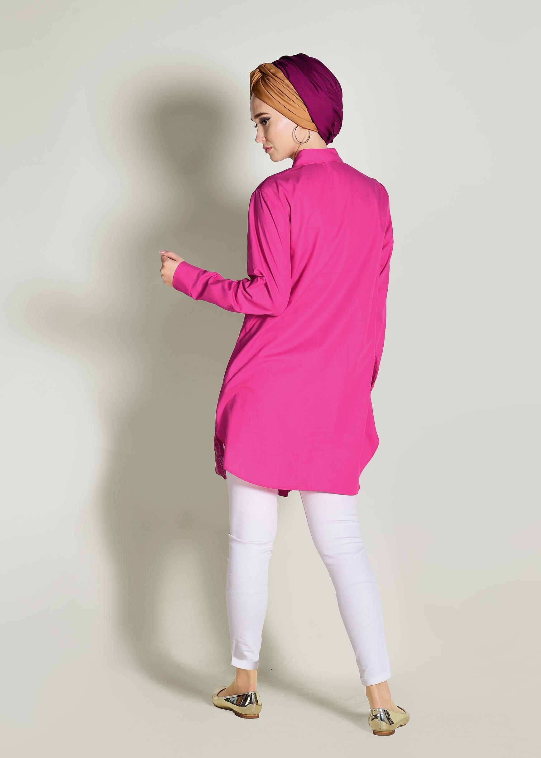 Tesettür giyim PEMBE 2685 NEW VUAL TUNİK 44/50 TEK42