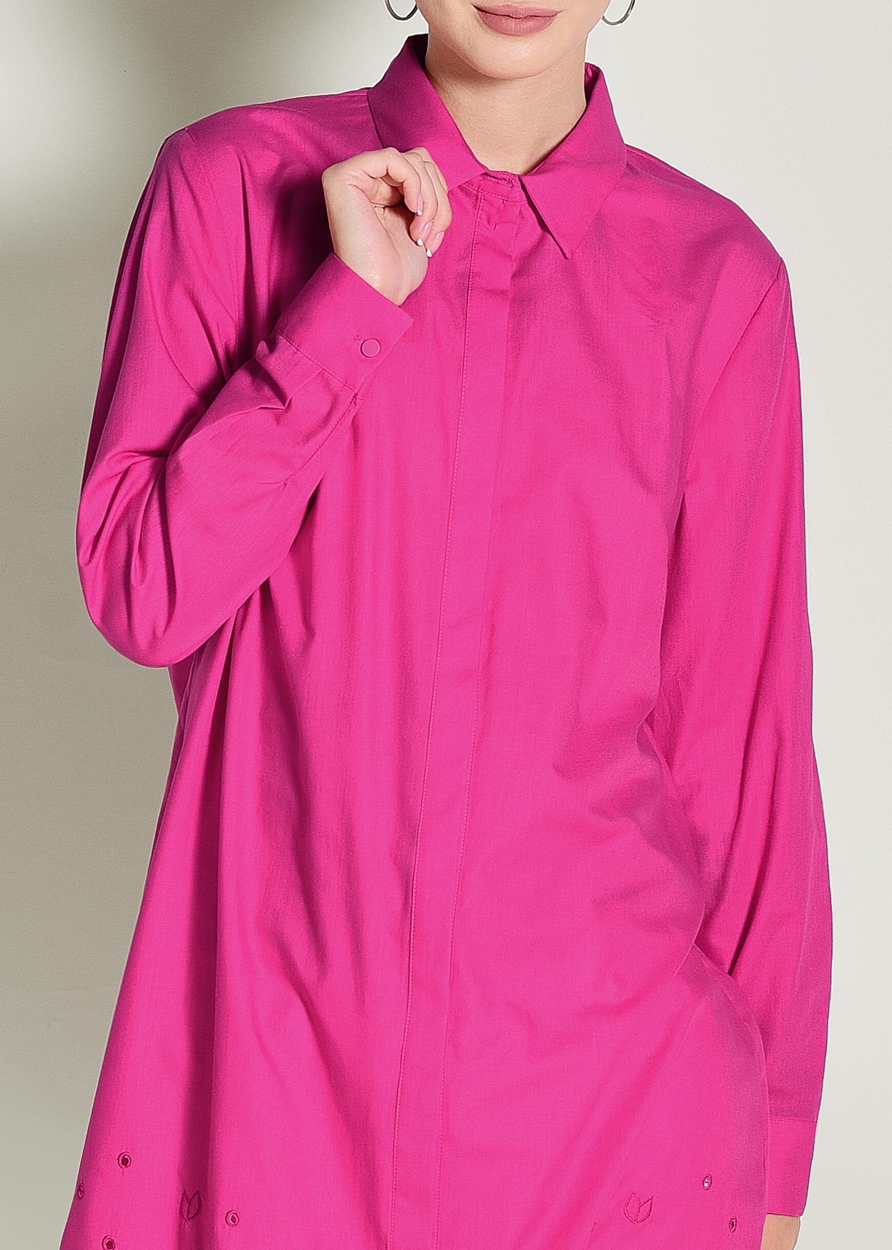 Tesettür giyim PEMBE 2685 NEW VUAL TUNİK 44/50 TEK42