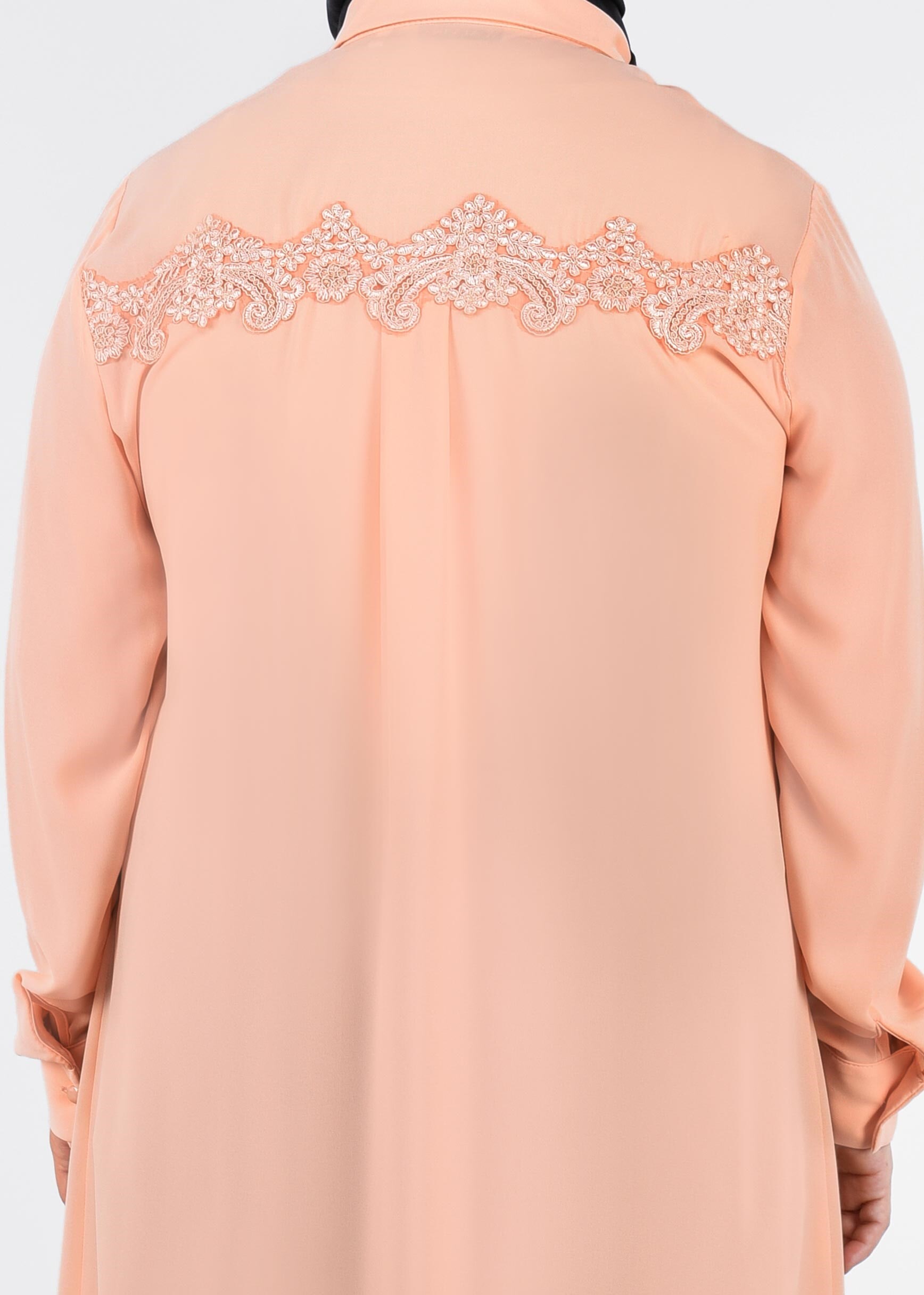 Tesettür giyim PUDRA 2703 ESİNTİ TUNİK 44/52 TEK42