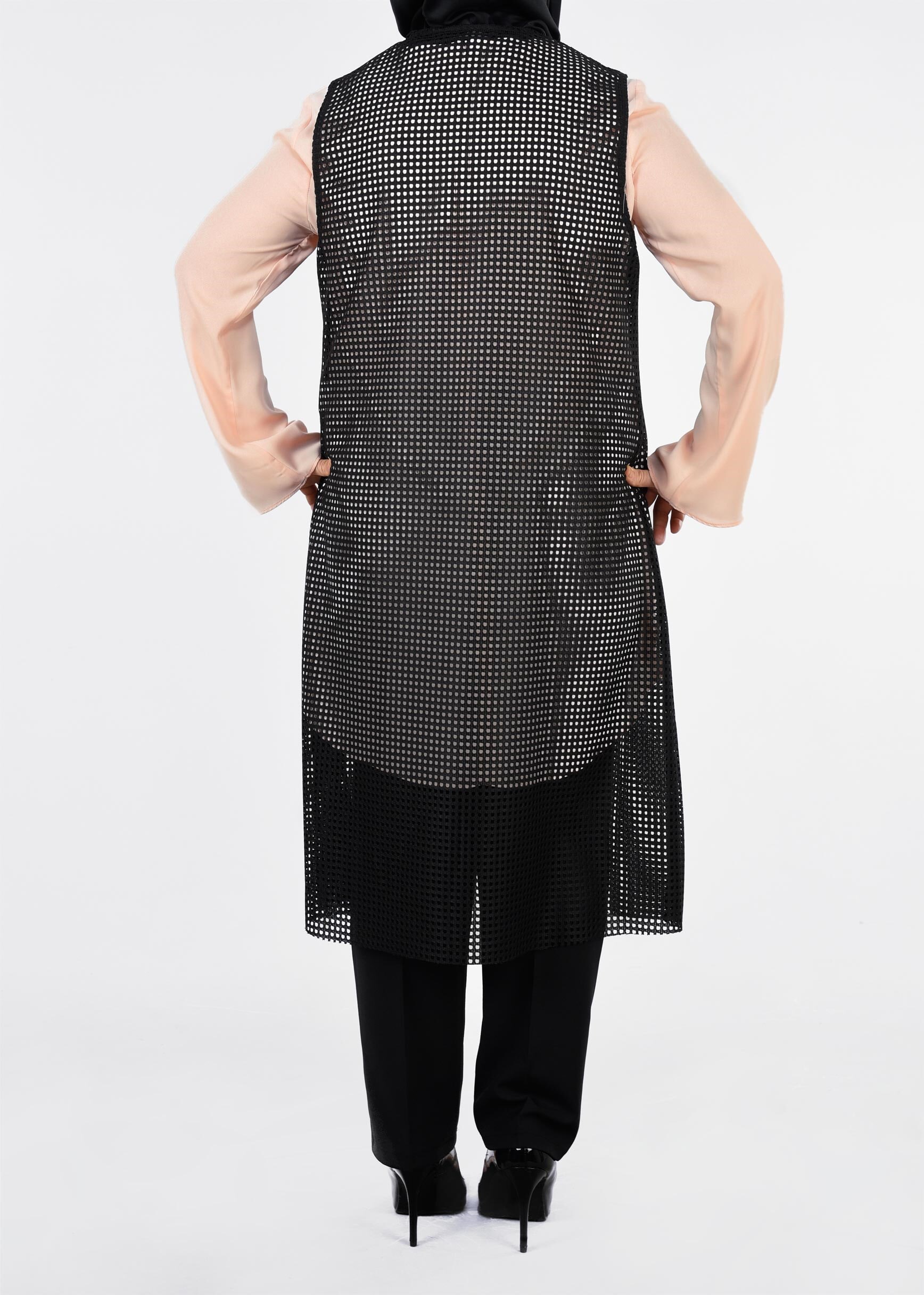 Tesettür giyim SİYAH 2706 STRİNG 1838 2&prime;Lİ TUNİK 44/50 TEK42