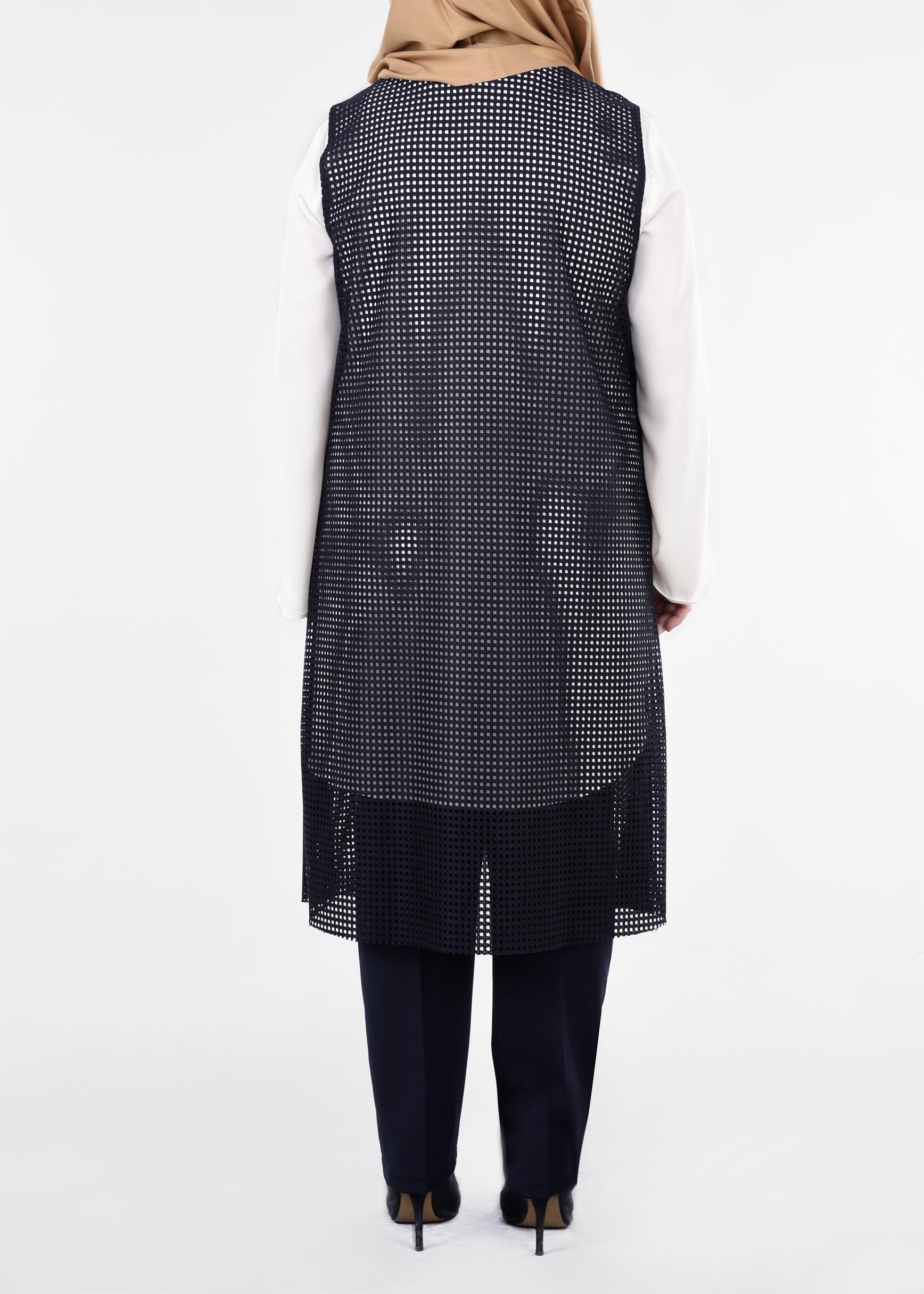 Tesettür giyim LACİVERT 2706 STRİNG 1838 2&prime;Lİ TUNİK 44/50 TEK42