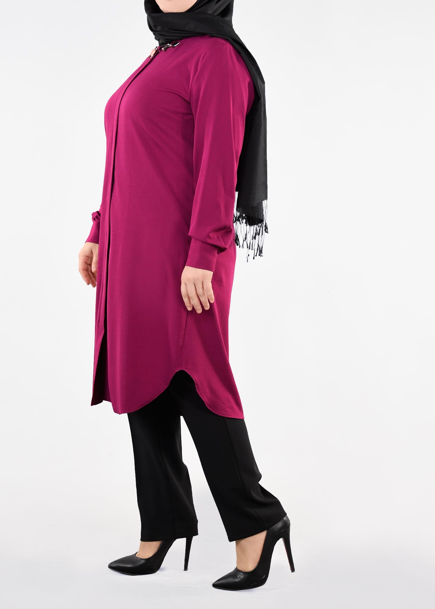 Tesettür giyim FUŞYA 2709 BADE 43738 TUNİK 44/50 TEK46