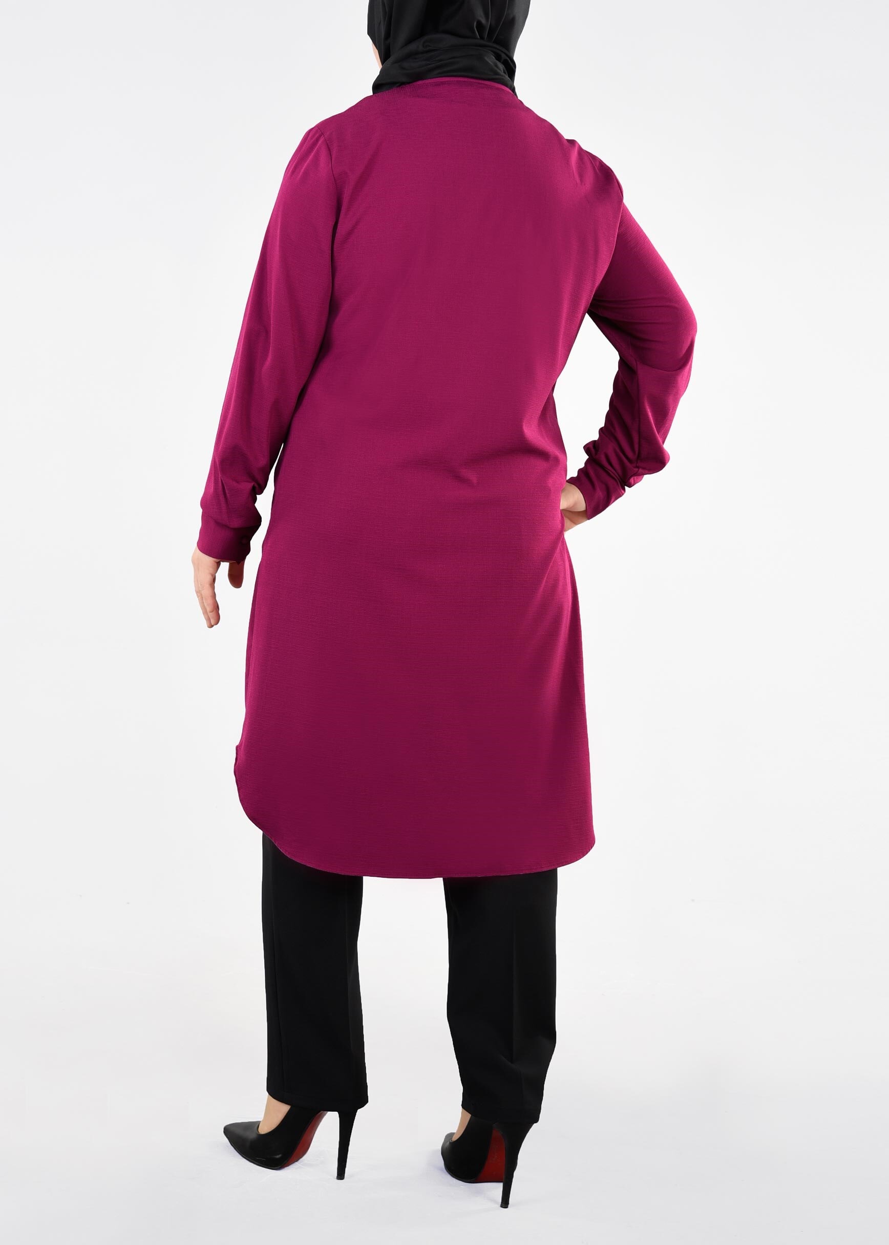 Tesettür giyim FUŞYA 2709 BADE 43738 TUNİK 44/50 TEK46