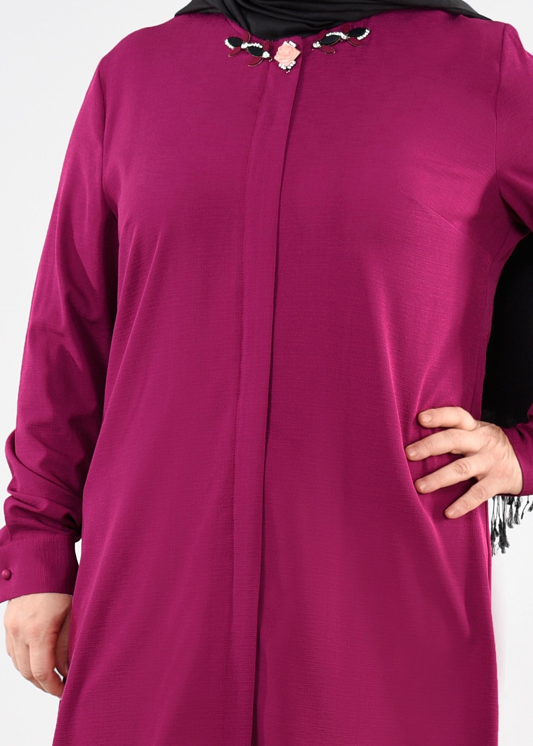 Tesettür giyim FUŞYA 2709 BADE 43738 TUNİK 44/50 TEK46
