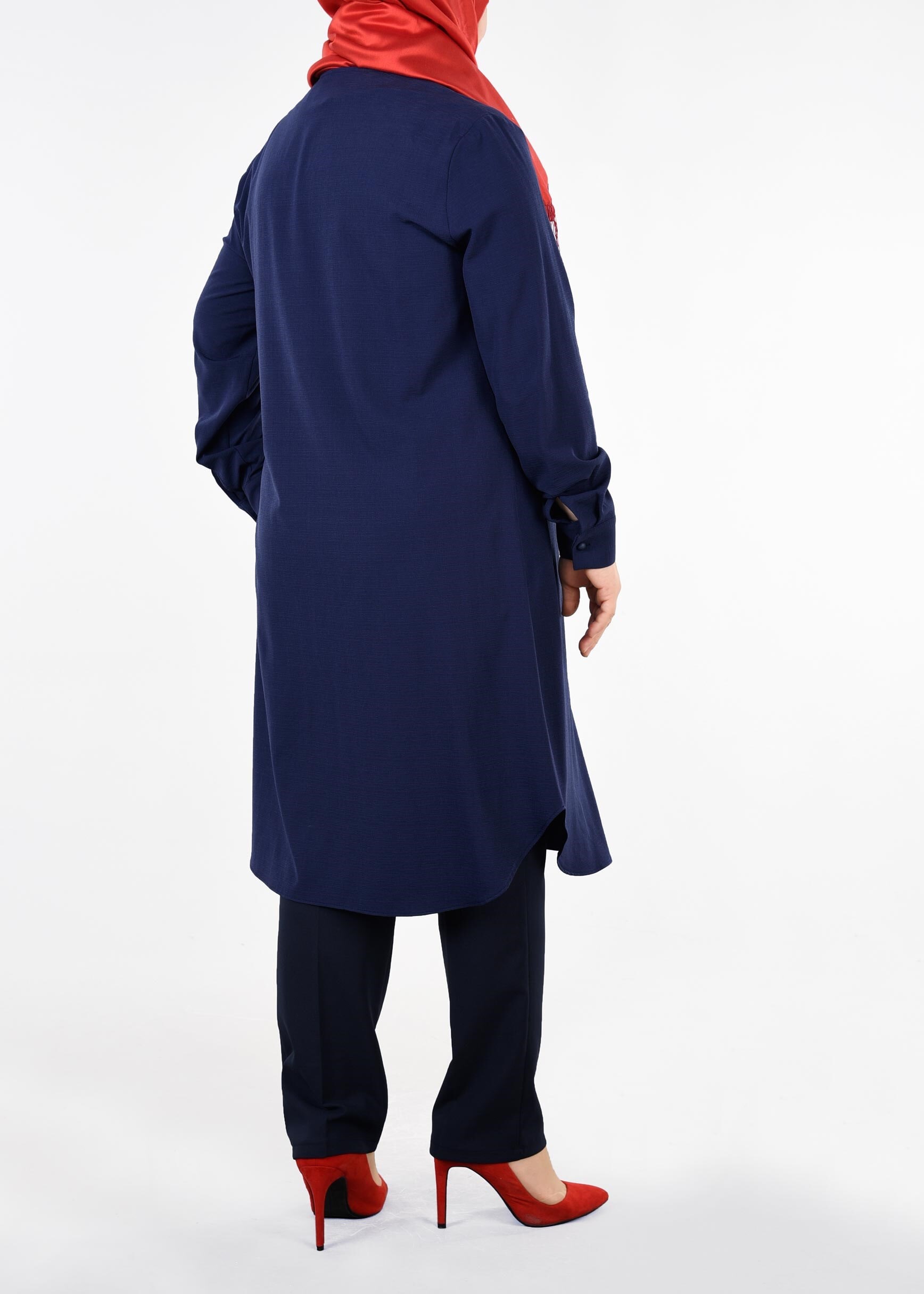 Tesettür giyim LACİVERT 2709 BADE 43738 TUNİK 44/50 TEK46