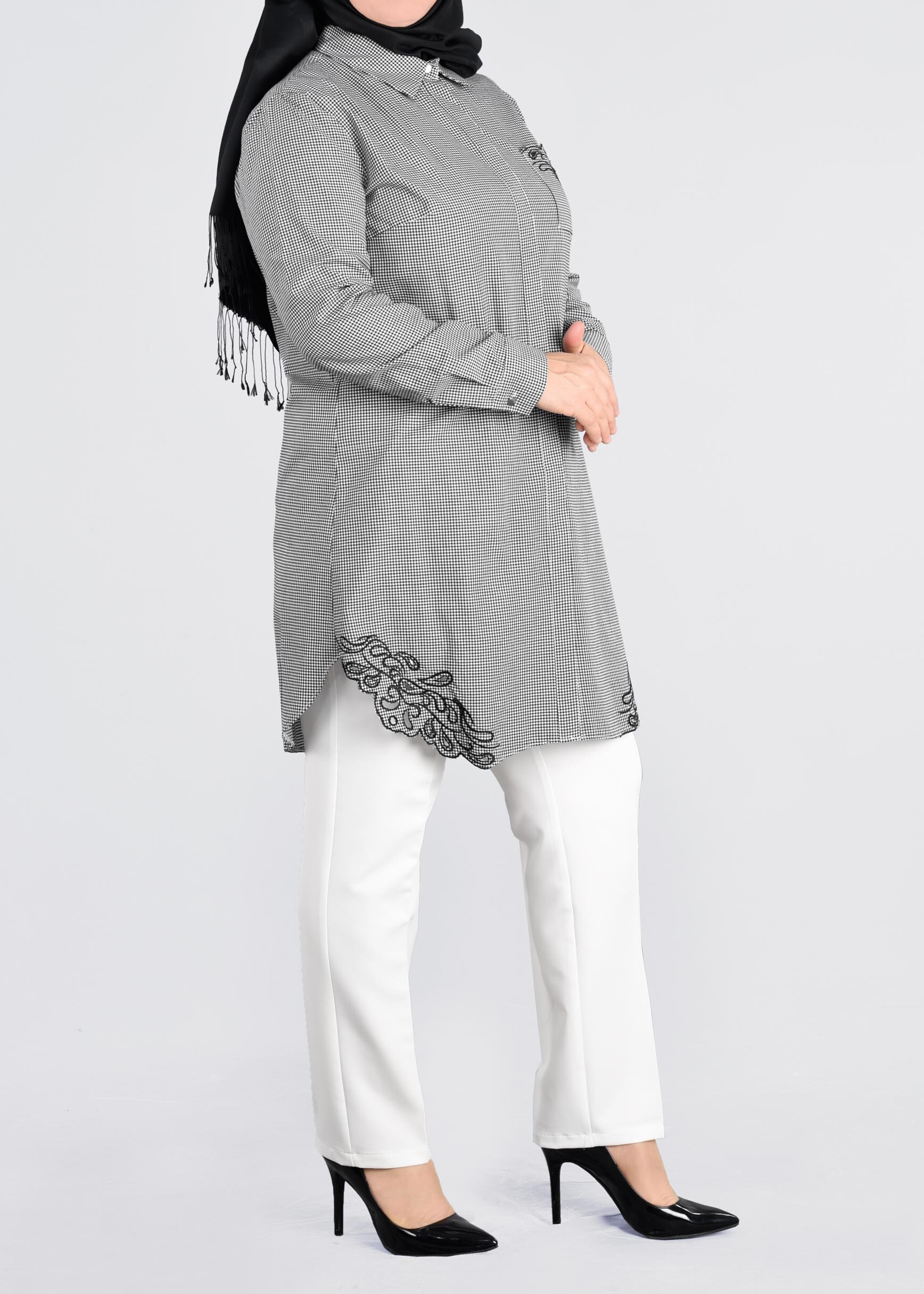 Tesettür giyim SİYAH 2719 2812 TUNİK 42/48 TEK42