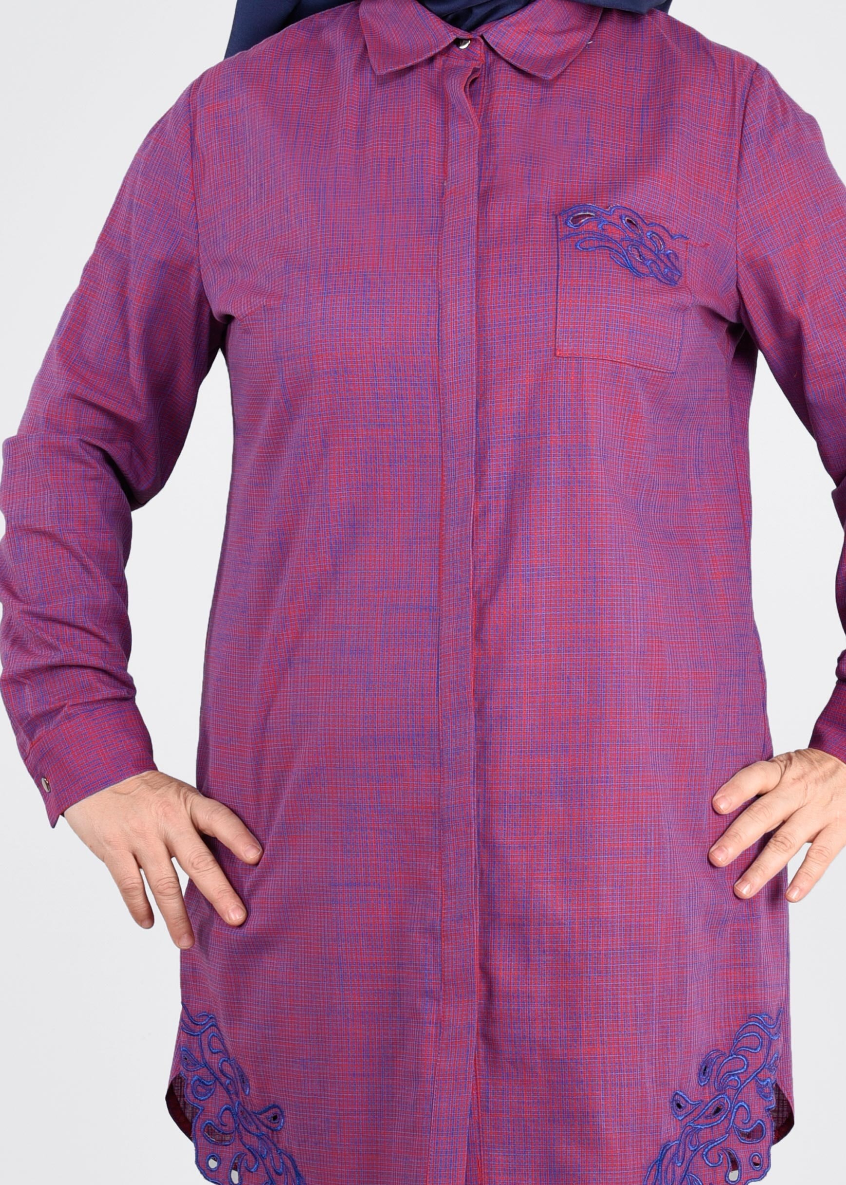 Tesettür giyim LACİVERT 2719 2812 TUNİK 42/48 TEK42